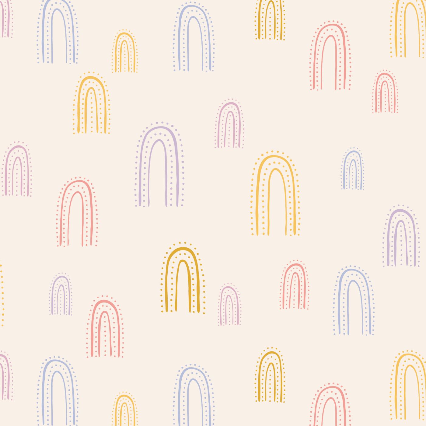 1400x1400 Dotted Rainbows Peel And Stick Removable Wallpaper. Love vs. Design