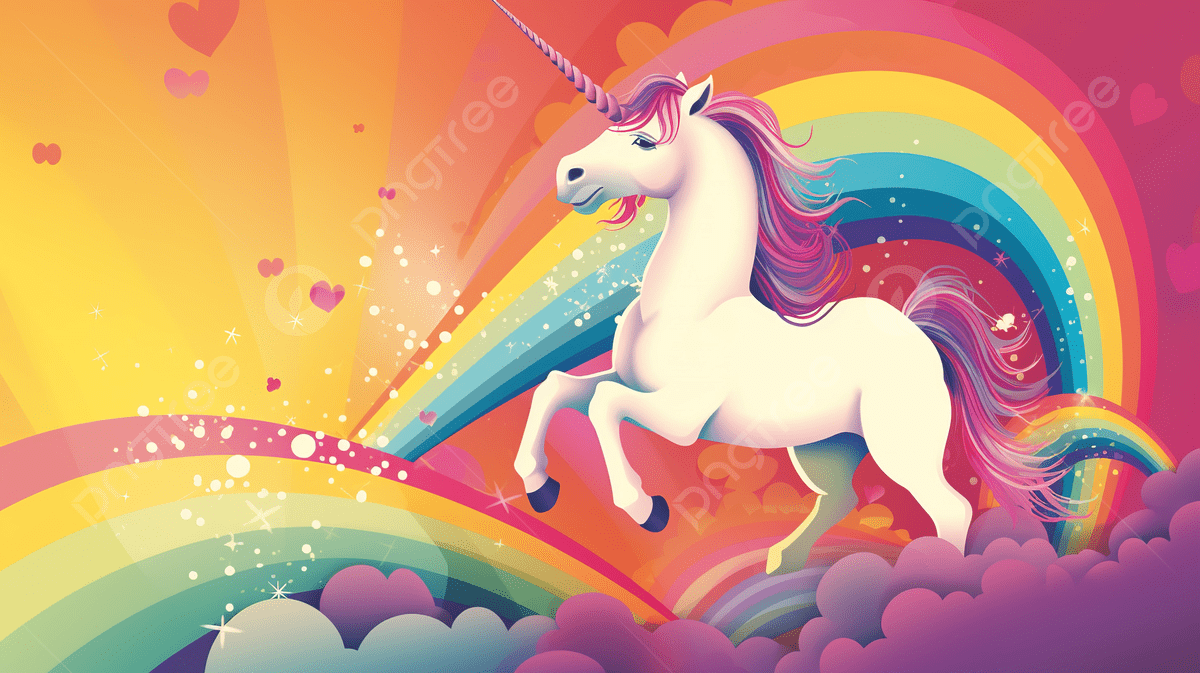 1200x673 Colorful Unicorn With Rainbows Background Wallpaper, Best Wallpaper, Rainbows And Unicorns Picture Background Image And Wallpaper for Free Download