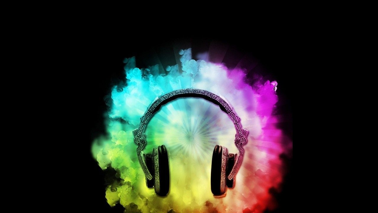 1280x720 Headphones Music, rainbows wallpaper. Headphones Music, rainbows