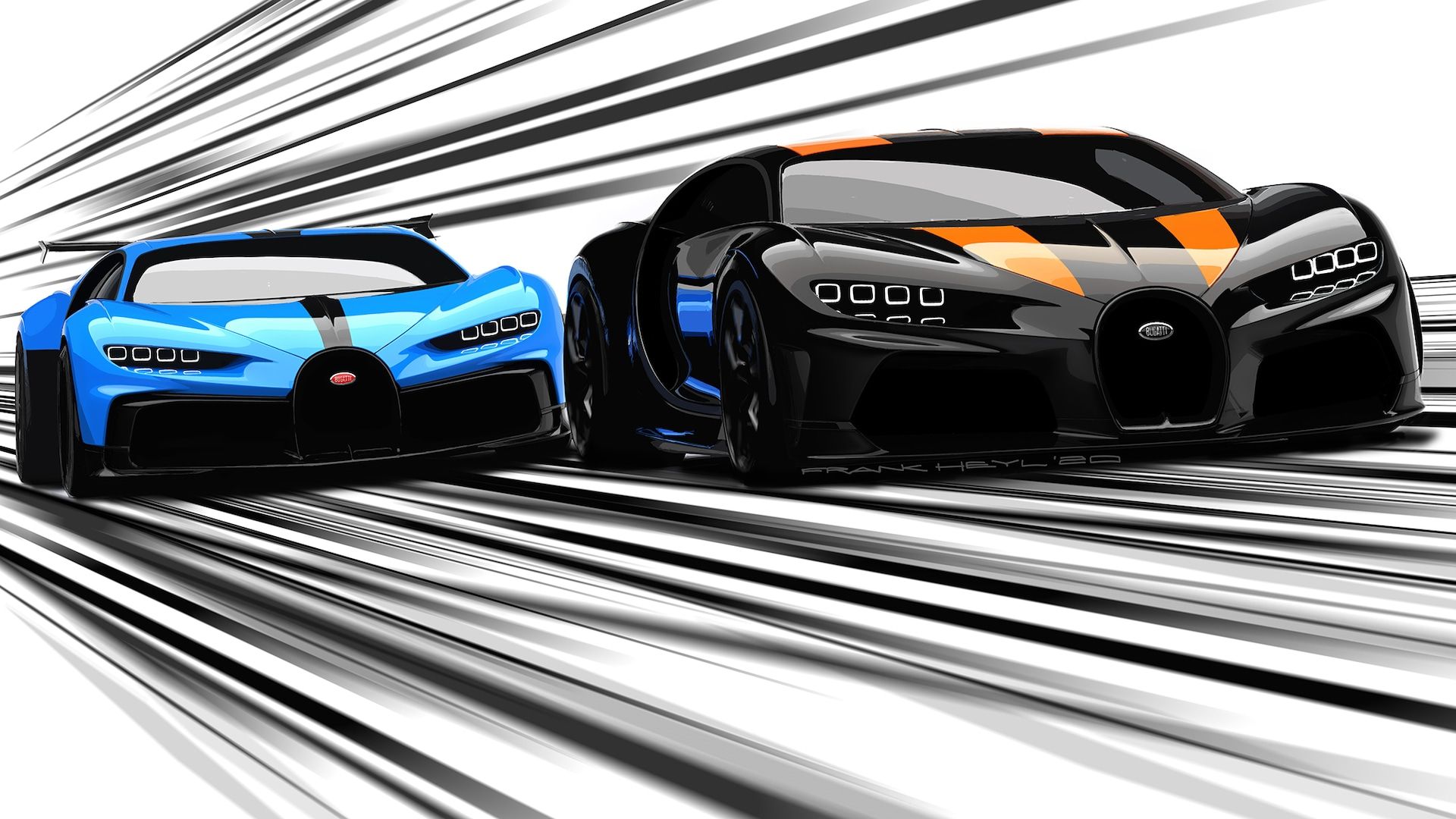 1920x1080 Bugatti Chiron Pur Sport vs. Super Sport 300+: Different Goals, Different Means