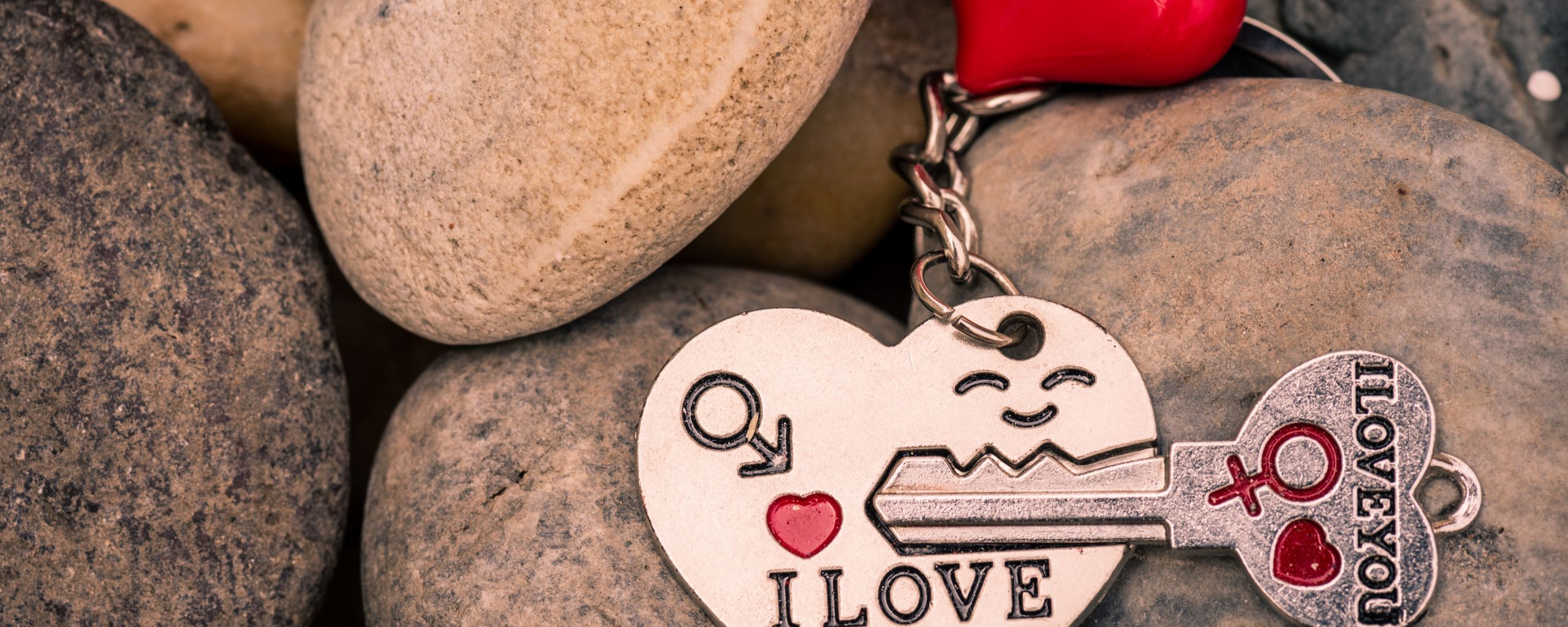 2560x1024 Download wallpaper love, heart, key, red, love, keychain, heart, key, romantic, I love You, section mood in resolution 2560x1024