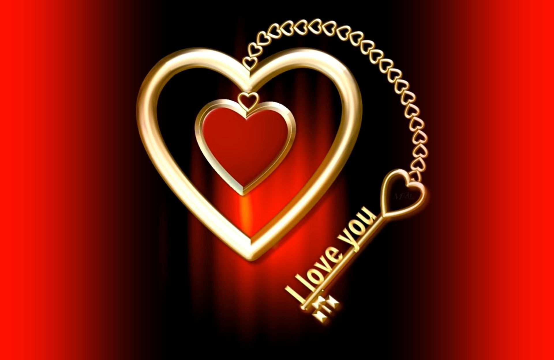 1920x1250 I Love You Heart Keychain Gift HD Wallpaper