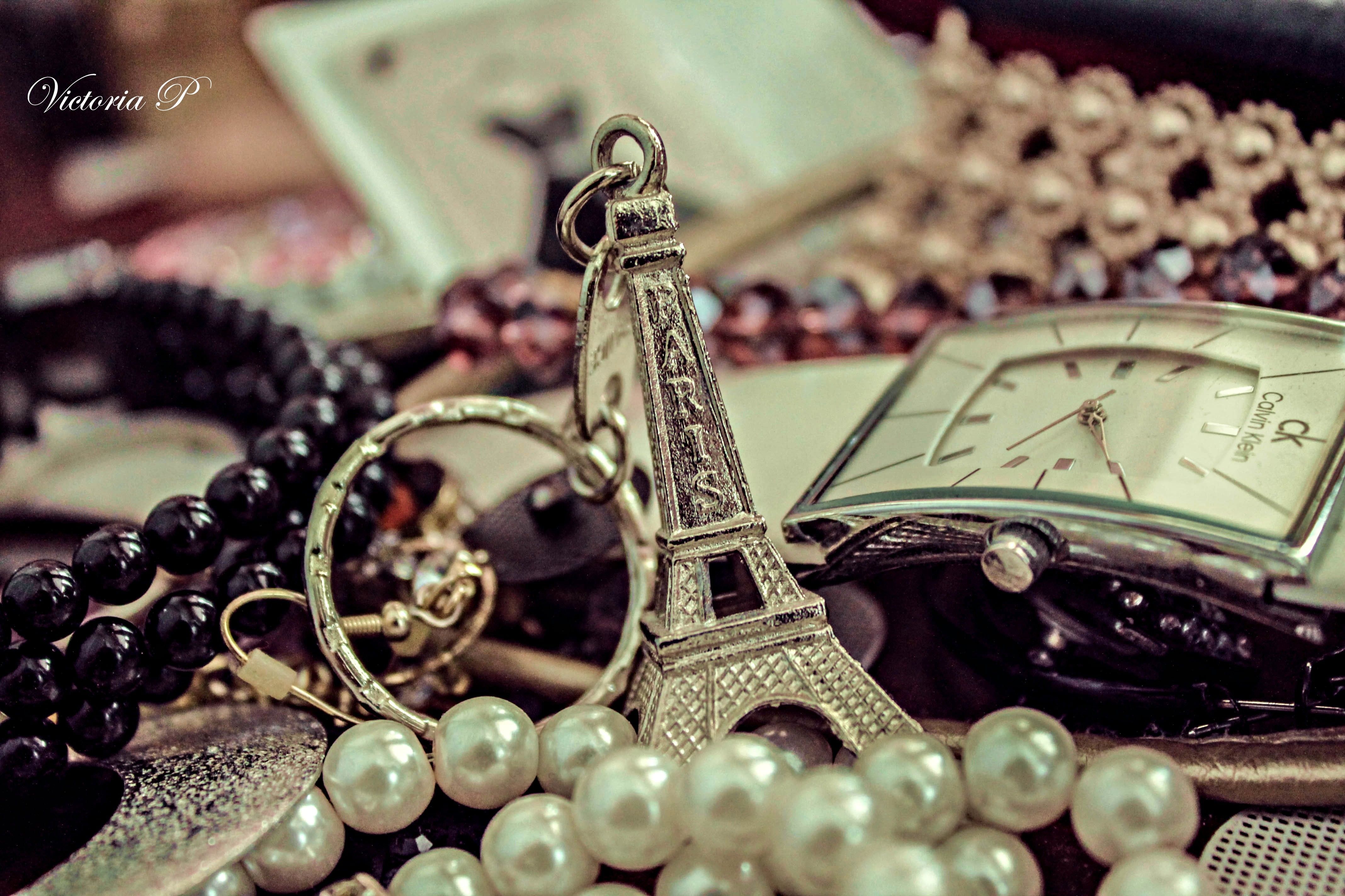 4272x2848 Wallpaper / Perfume, Luxury, Cross, Close Up, Keychain, Watch, Pearl, Metal, Time, Silver Colored, Paris, Focus On Foreground, Belief, Indoors, Still Life, 4K, Necklace Free Download