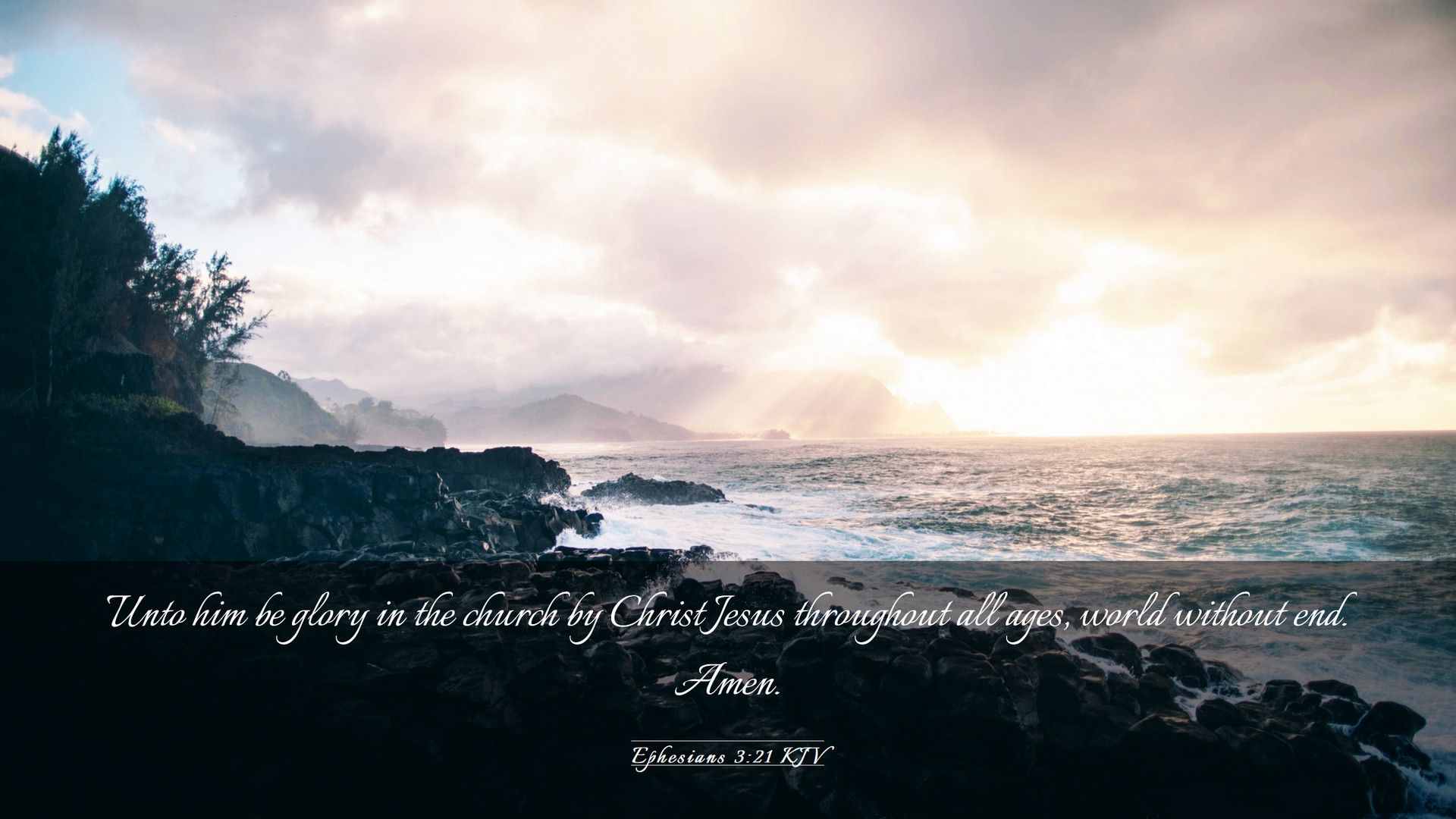 1920x1080 Ephesians 3:21 KJV Desktop Wallpaper him be glory in the church