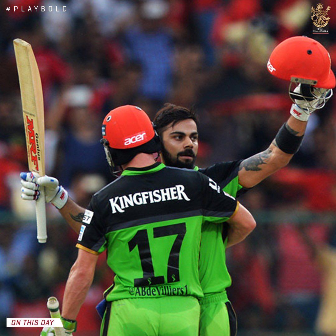 1080x1080 Royal Challengers Bangalore - #OnThisDay in 2️⃣0️⃣1️⃣6️⃣, Virat Kohli: 1️⃣0️⃣9️⃣(55)