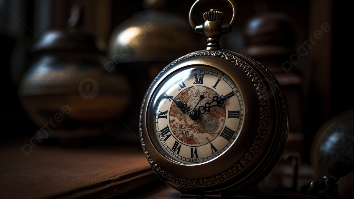 1200x673 An Old Colored Pocket Watch On A Shelf Background, Clock Time 00 00 24 Background Image And Wallpaper for Free Download