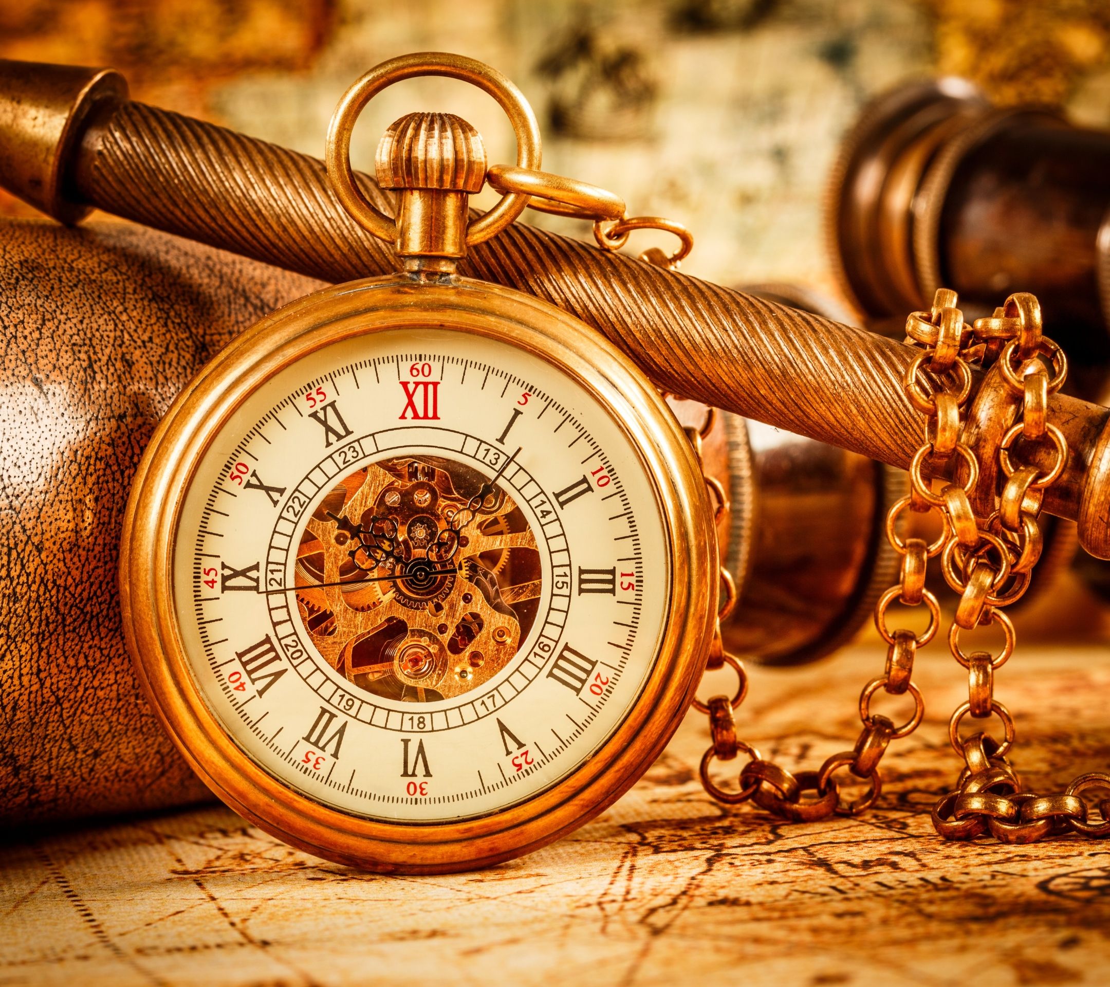 2160x1920 HD desktop wallpaper: Clock, Vintage, Bokeh, Pocket Watch, Watch, Man Made download free picture