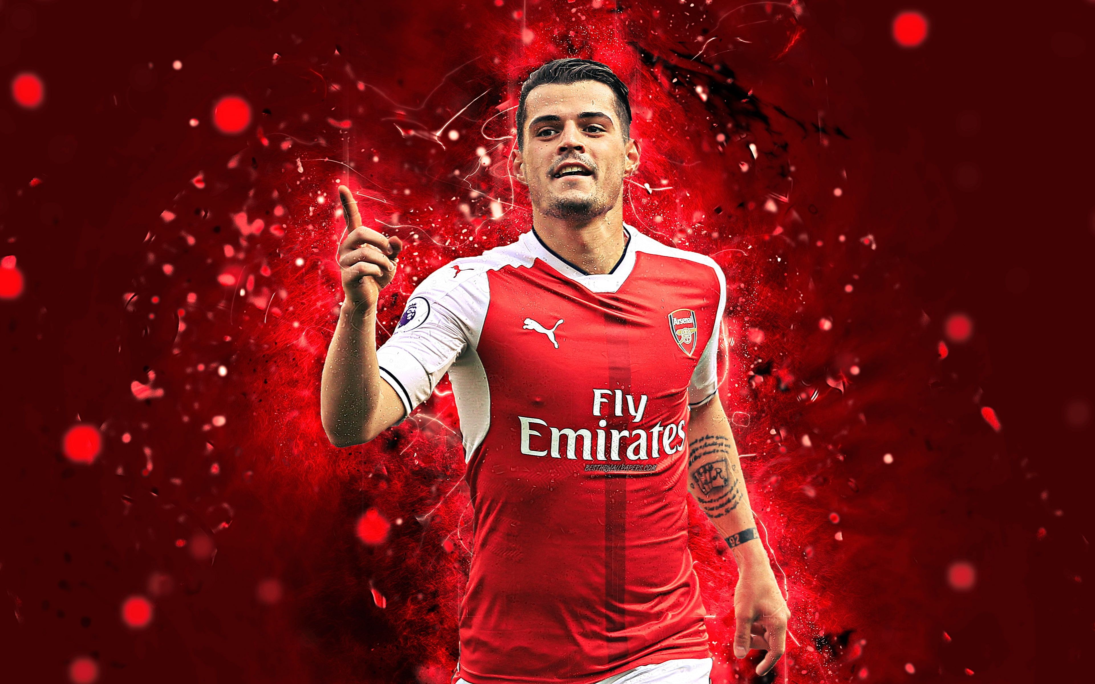 3840x2400 Wallpaper / Swiss, Granit Xhaka, 4K, Arsenal F.C., Soccer free download