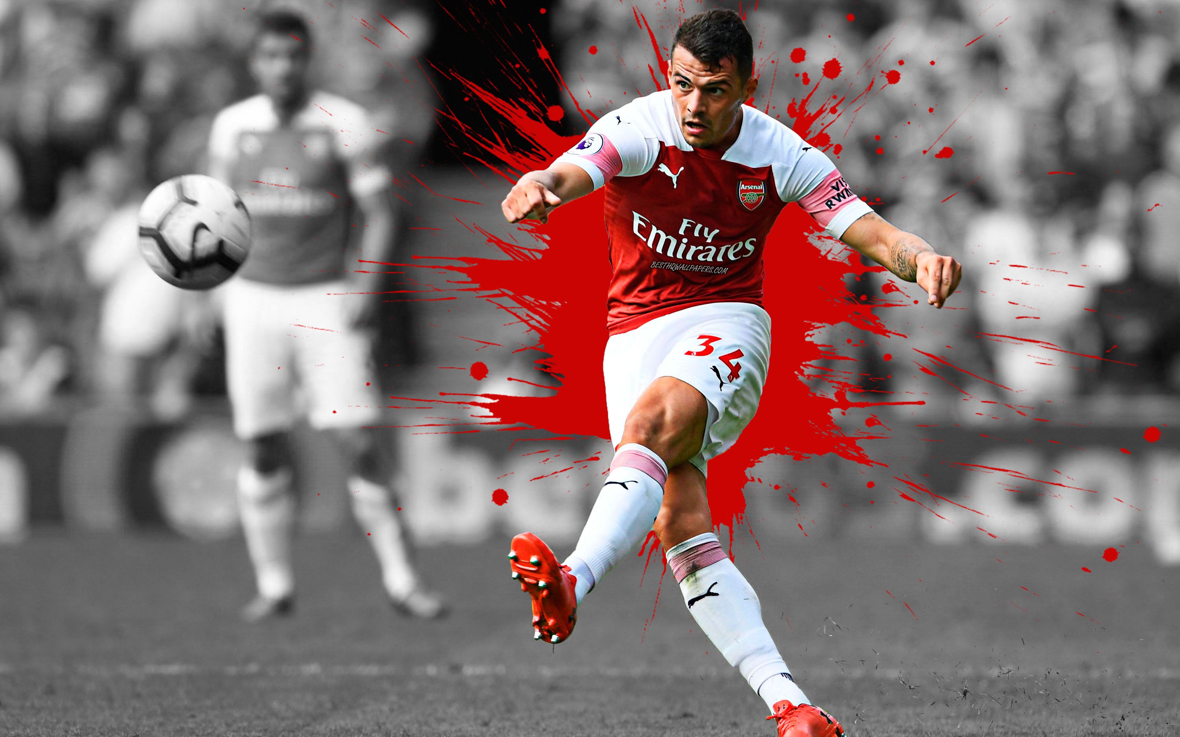 3840x2400 Wallpaper / Soccer, Granit Xhaka, Swiss, Arsenal F.C., 4K free download