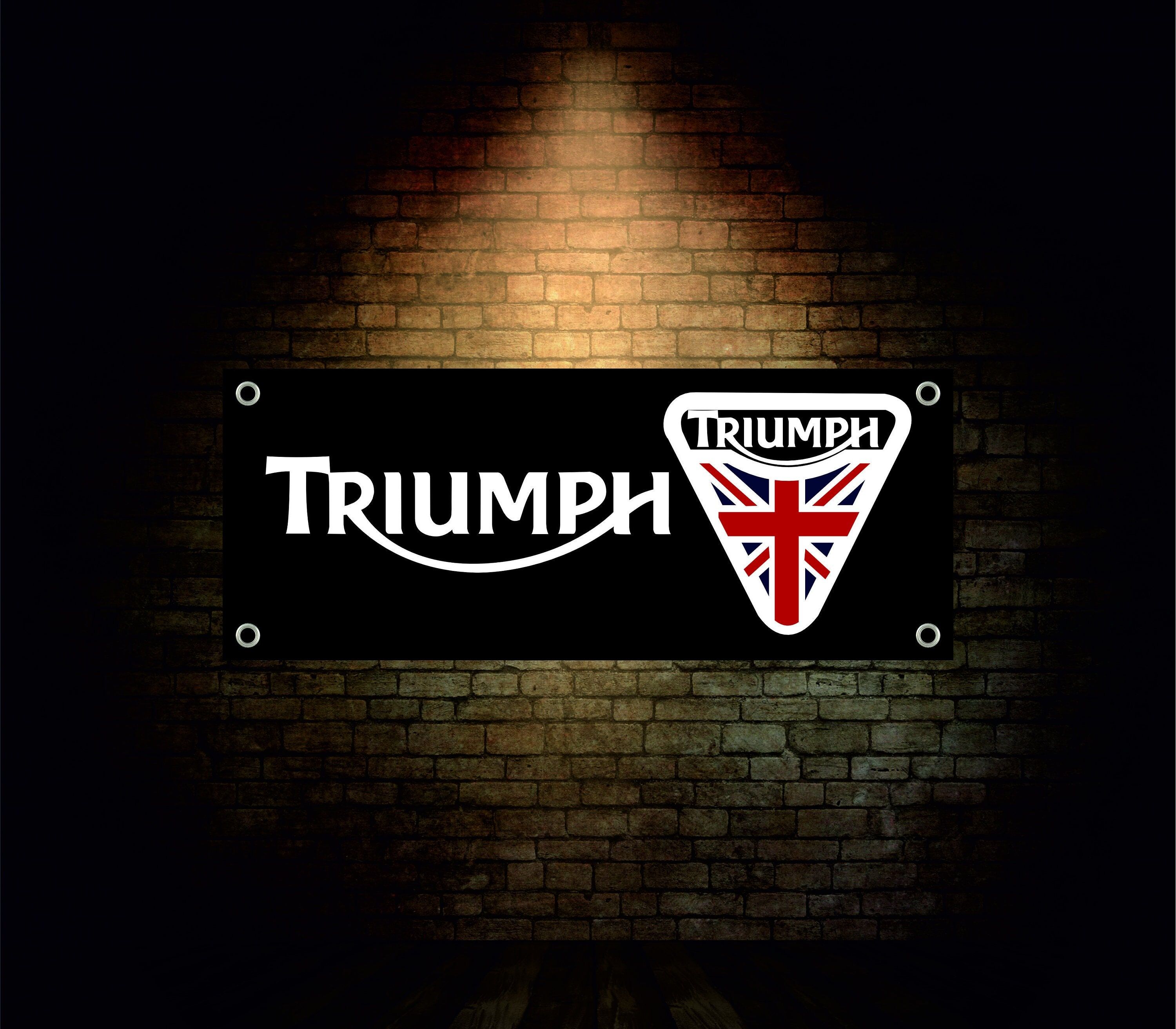 3000x2626 Triumph Logo Banner Vinyl Garage Signoffice or
