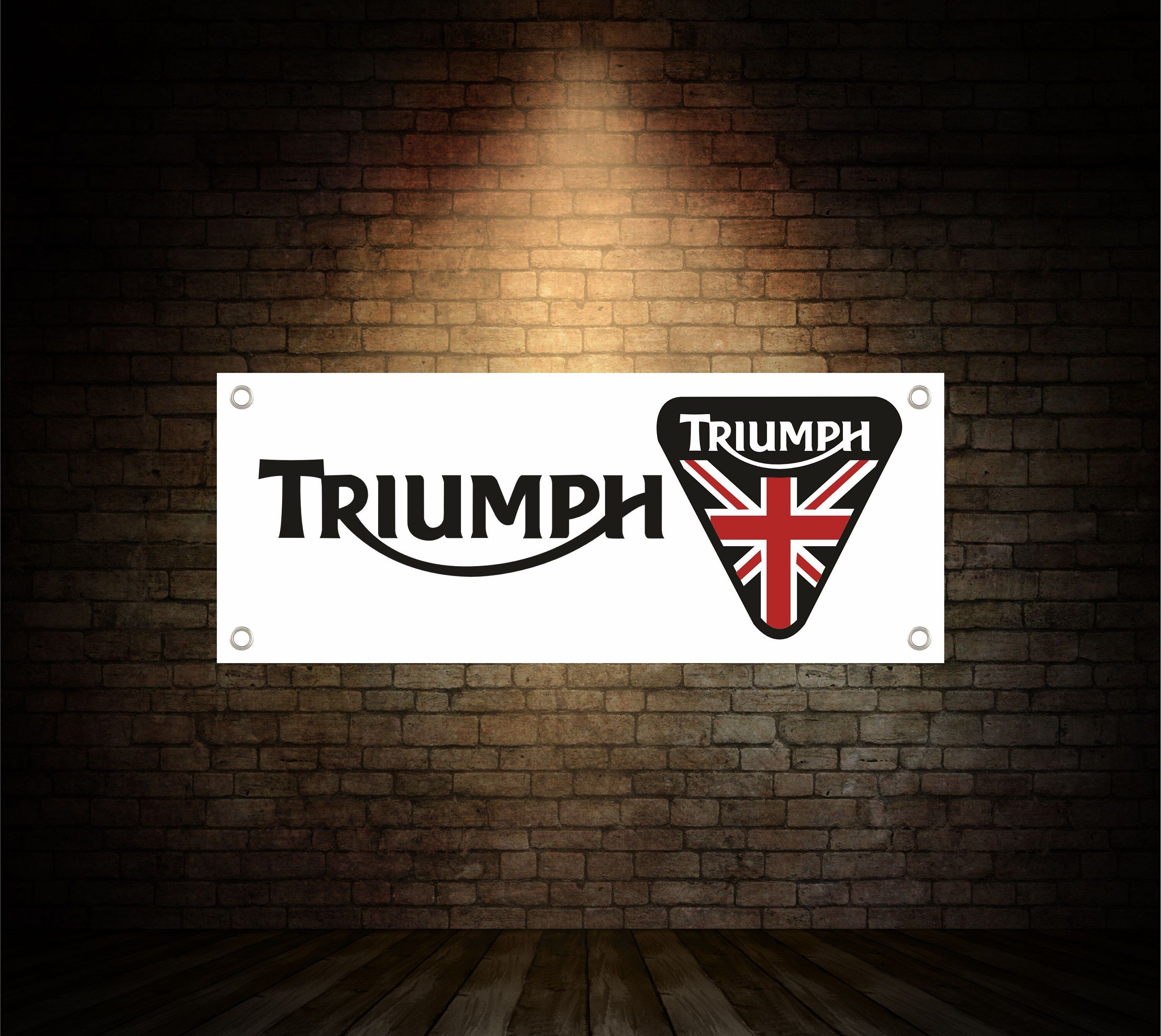 3000x2677 Triumph Logo Banner Vinyl Garage Signoffice or