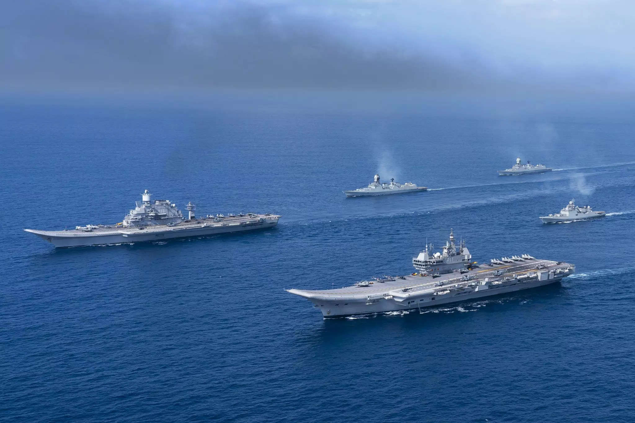 2048x1365 India Showcases Multi Aircraft Carrier Force: INS Vikrant, INS Vikramaditya, MiG 29K Jets And Submarines In Action. India News, Times Now