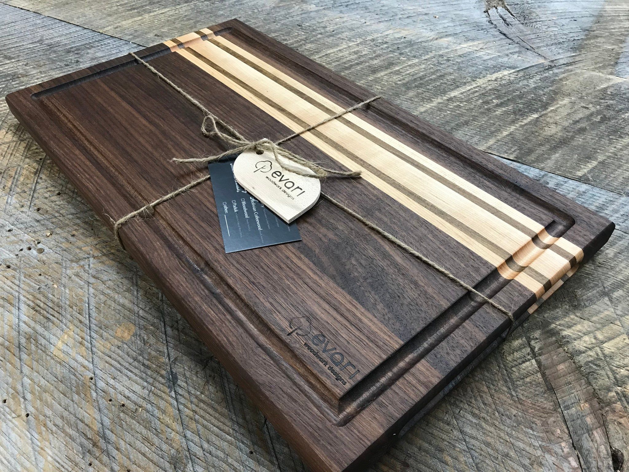 2048x1536 Cutting Board Walnut, Maple & Bolivian Coffeewood (Large)
