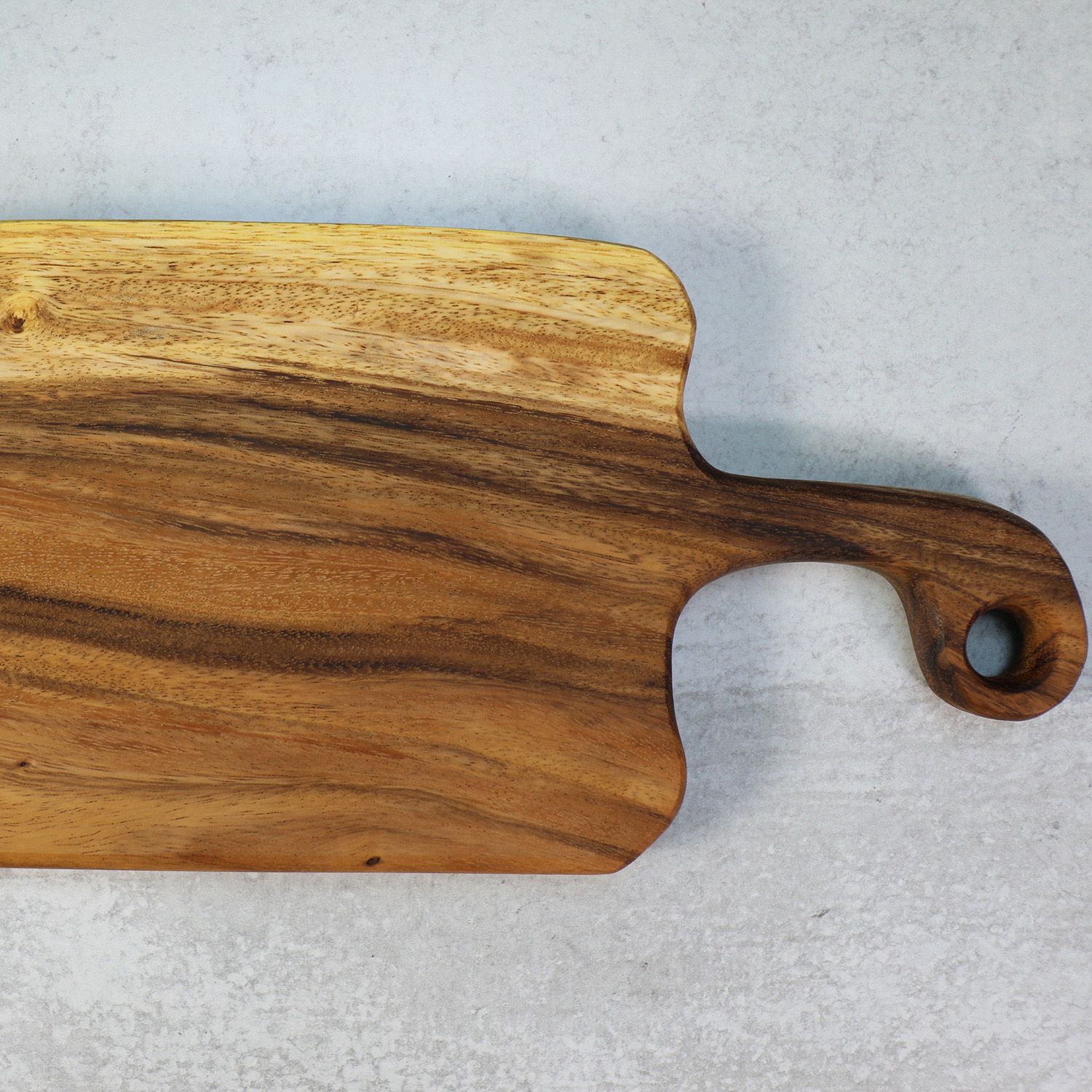 1500x1500 Tuckahoe Hardwoods Monogrammed Live Edge Wood Charcuterie Cutting Board with Handle