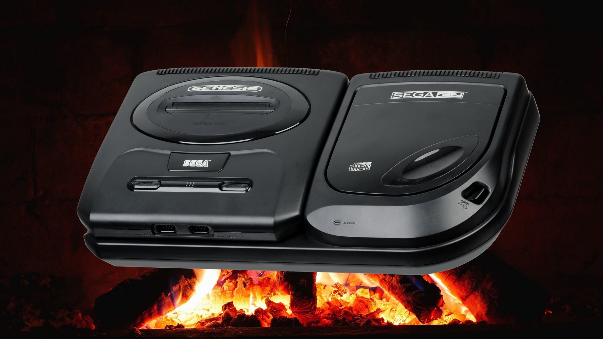 1920x1080 Instead Of A Yule Log Video, Consider The Sega CD Start Up Screen