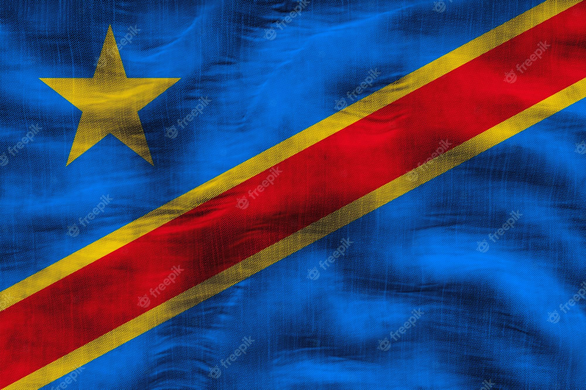 2000x1333 Premium Photo. National flag of congo democratic republic background with flag of congo democratic republic
