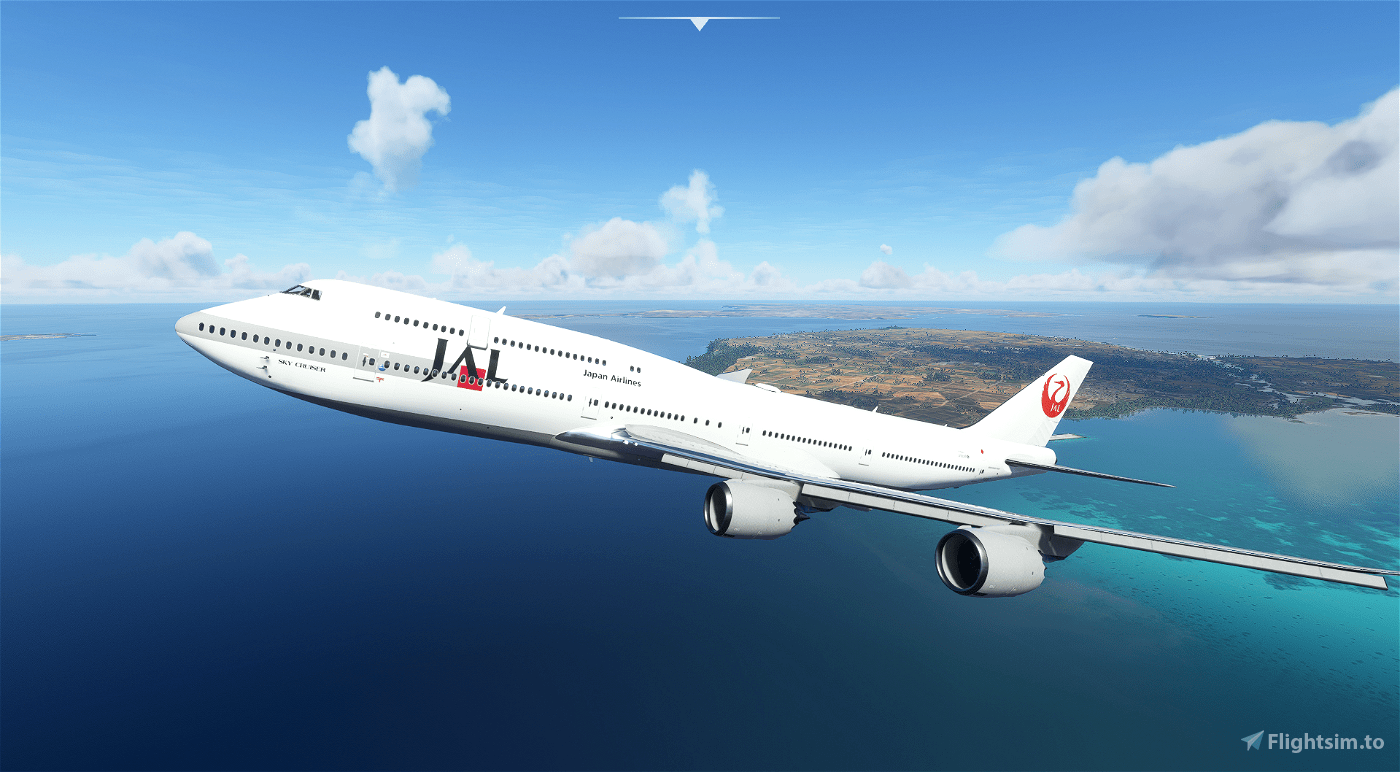 1400x772 B747 8 Japan Airlines JAL (Retro) V3.2.0 [8K ULTRA] (No Mirror) For Microsoft Flight Simulator