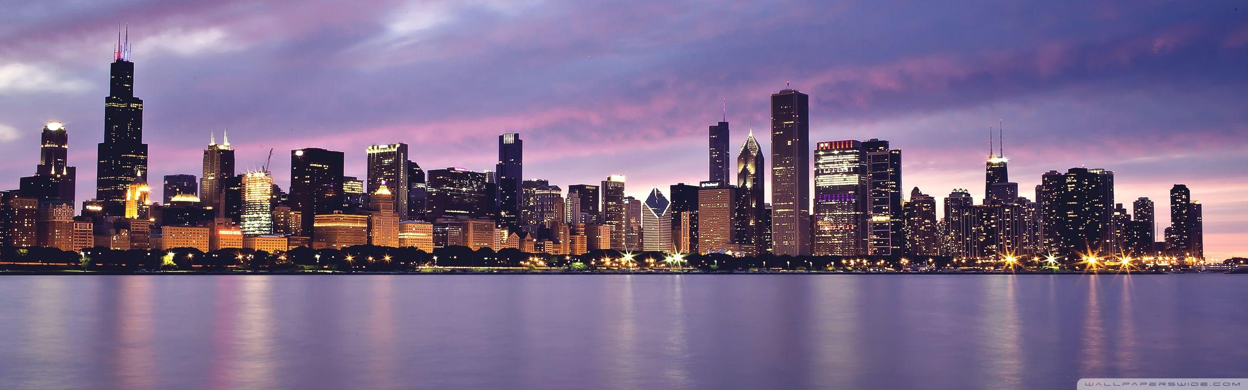 2560x800 Chicago Skyscrapers ❤ 4K HD Desktop Wallpaper for 4K Ultra HD TV