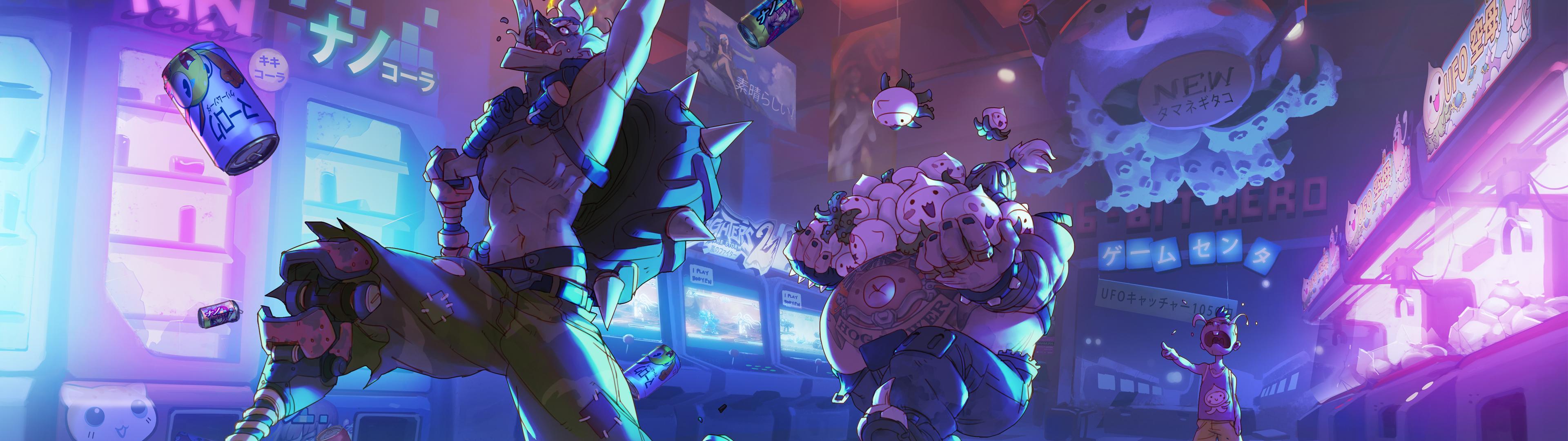 3840x1080 sweet Overwatch dual monitor wallpaper