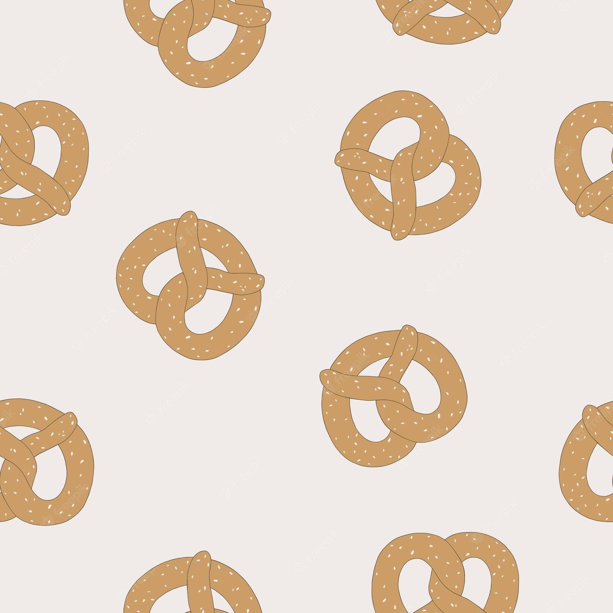 2000x2000 Premium Vector. Seamless pretzel background. vector illustration