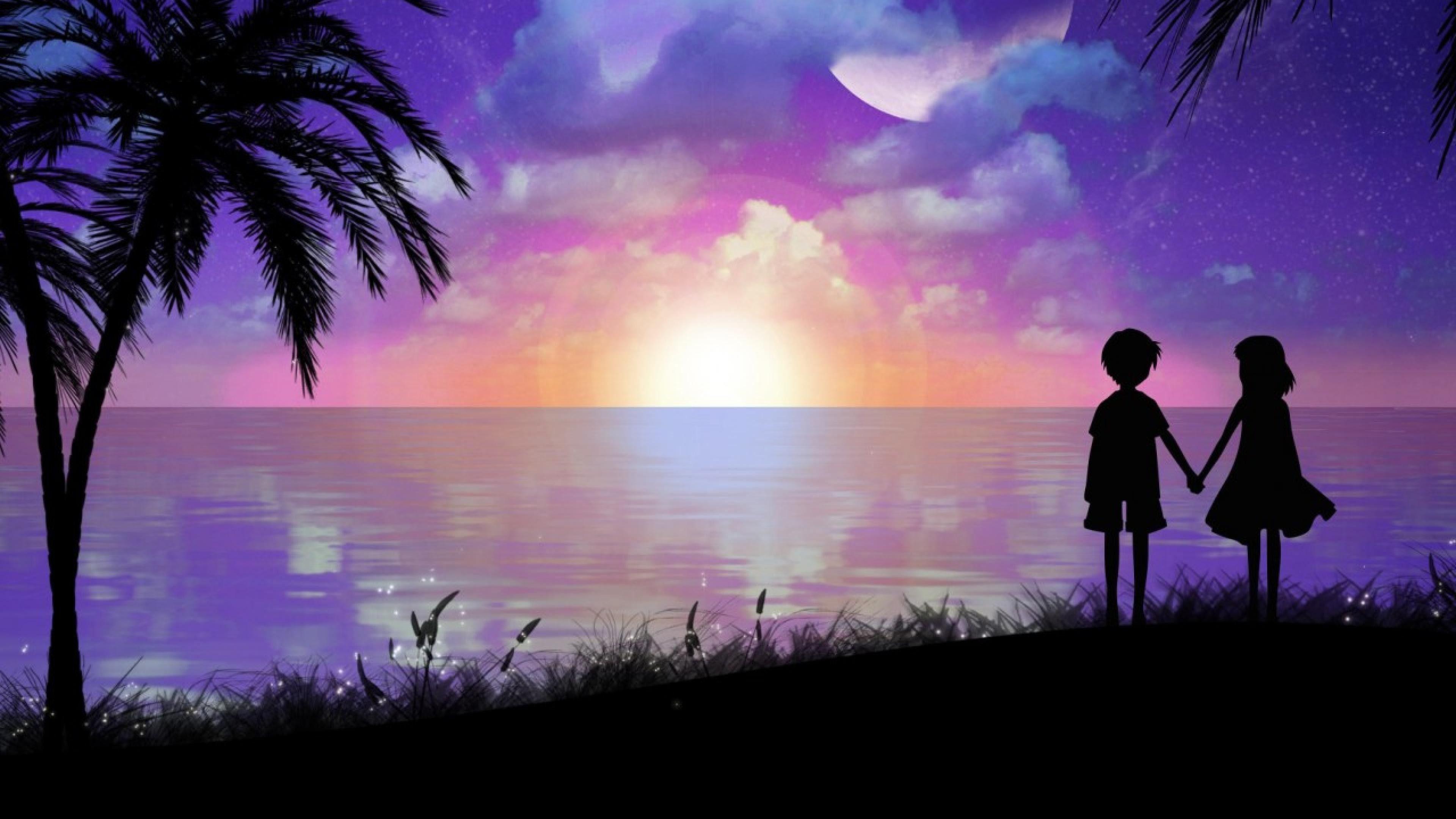 3840x2160 Romantic Anime Wallpaper