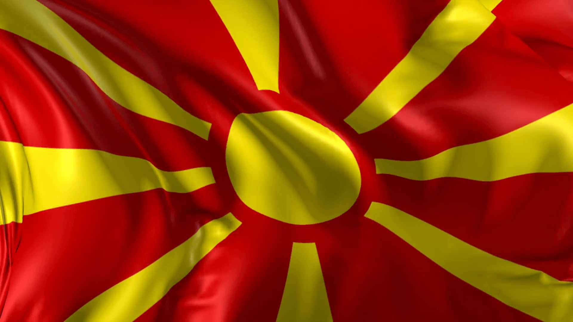 1920x1080 North Macedonia Flag Wallpaper