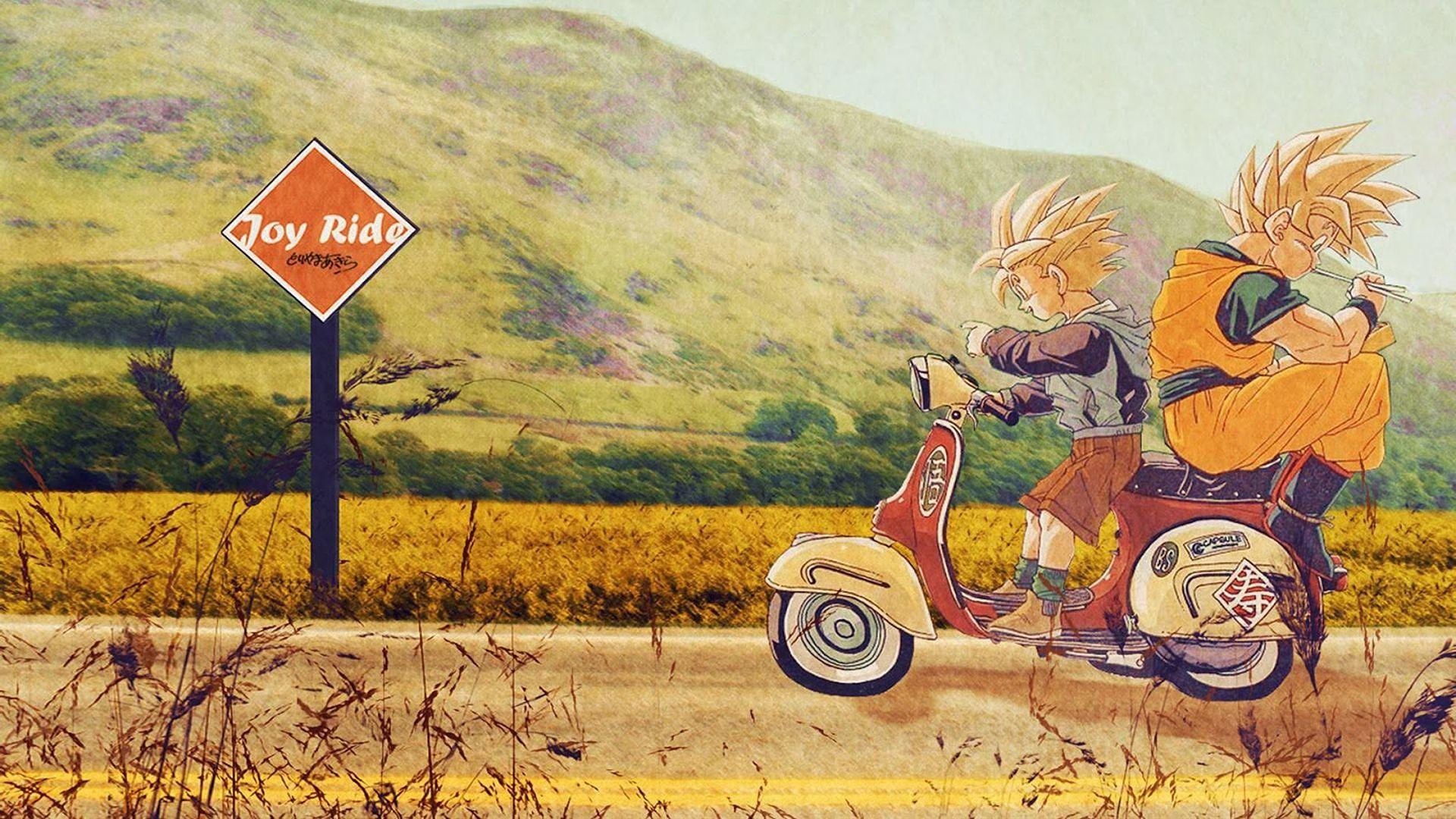 1920x1080 An awesome Goku and Gohan wallpaper [1920x1080]
