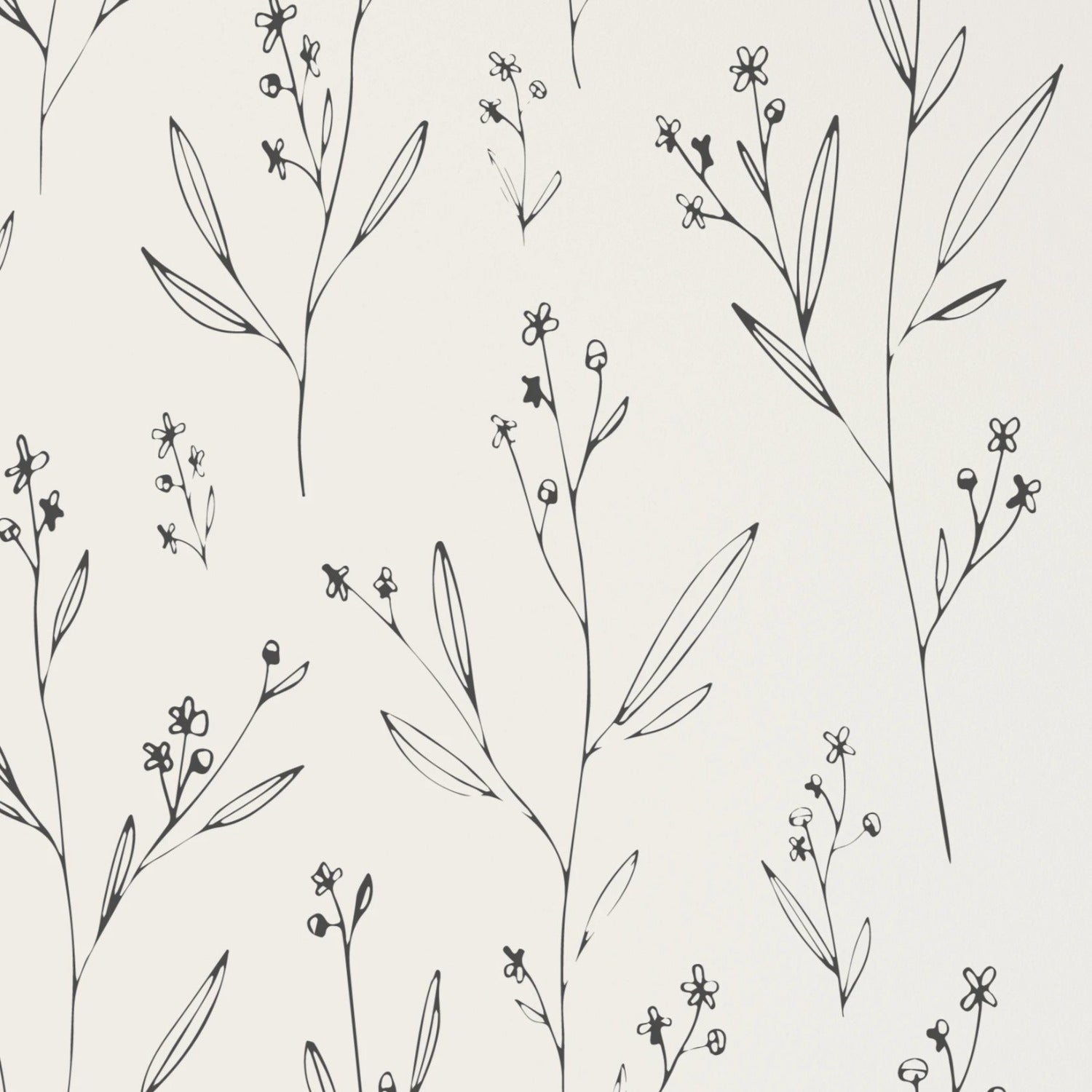 1500x1500 Dainty Removable Wallpaper. Modern Floral Peel and Stick Wallpaper