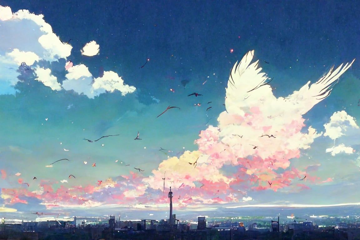 1152x768 Prompthunt: Itomori Machi, Your Name, Bird View, Makoto Shinkai Drawing Style