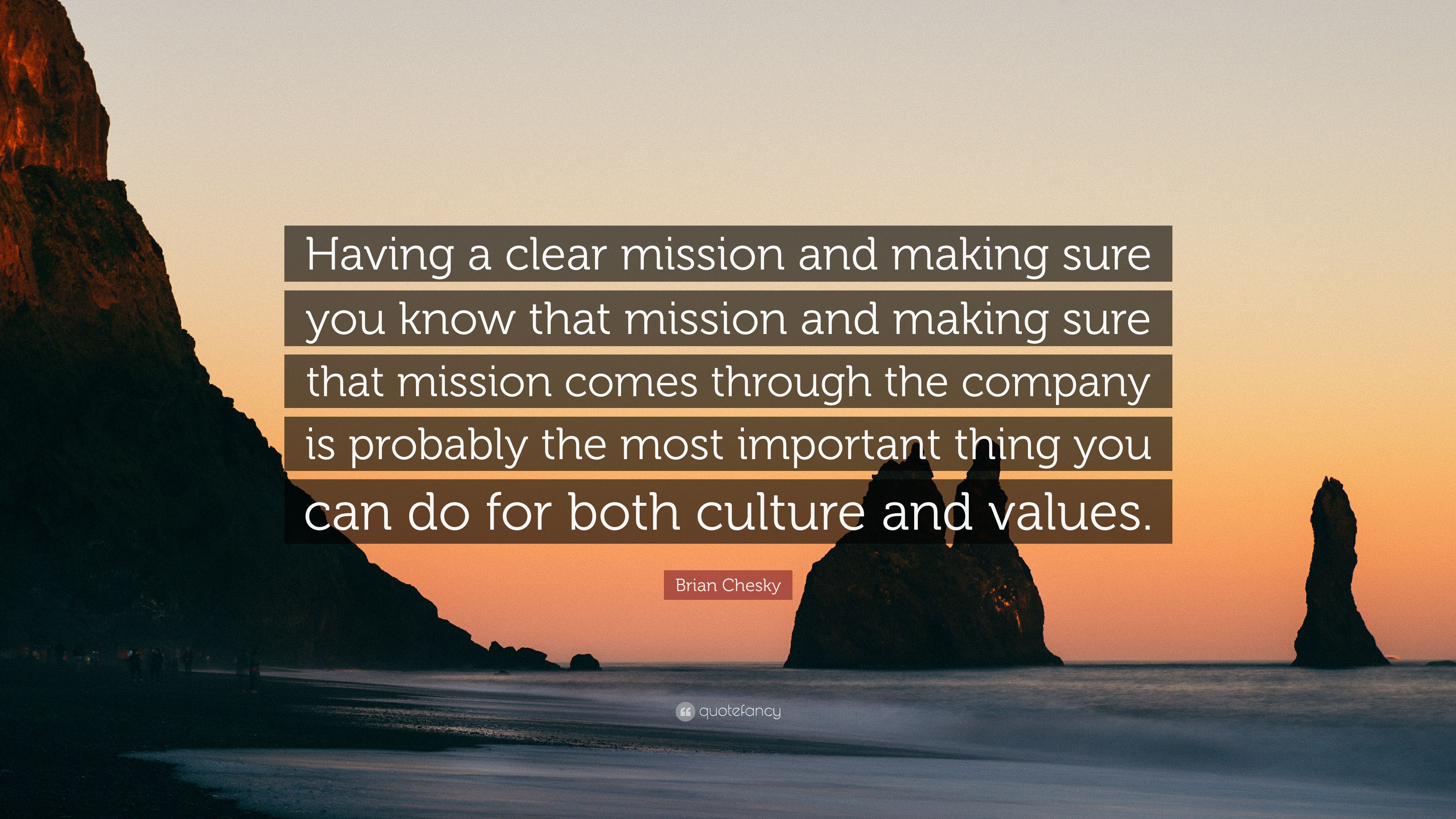 3840x2160 Brian Chesky Quote: “Having a clear mission and making sure you know that mission and making sure that mission comespany is p.”