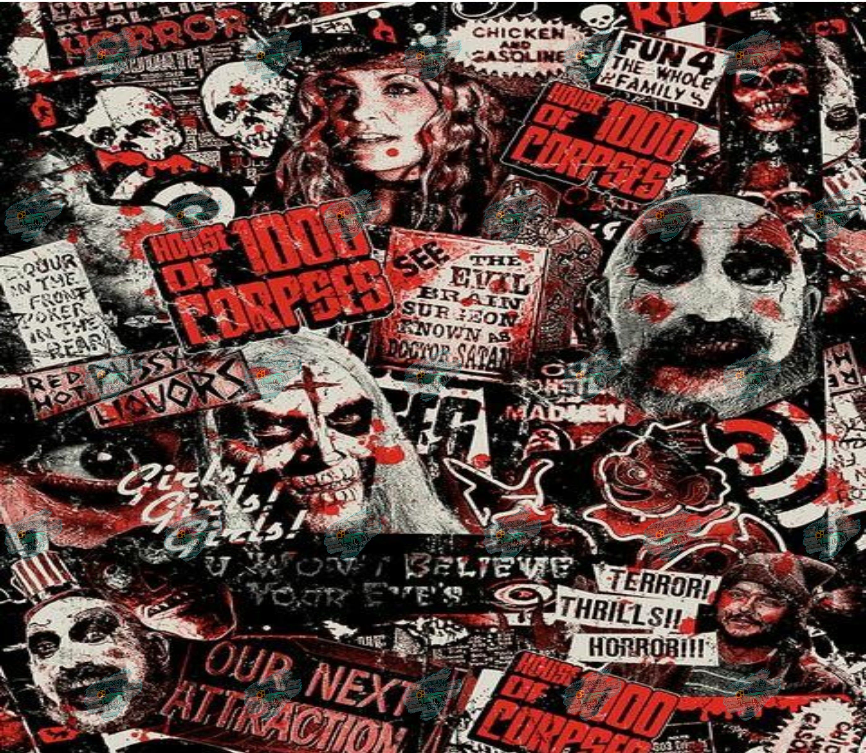 2799x2433 House of 1000 Corpses Tumbler Sublimation Transfer