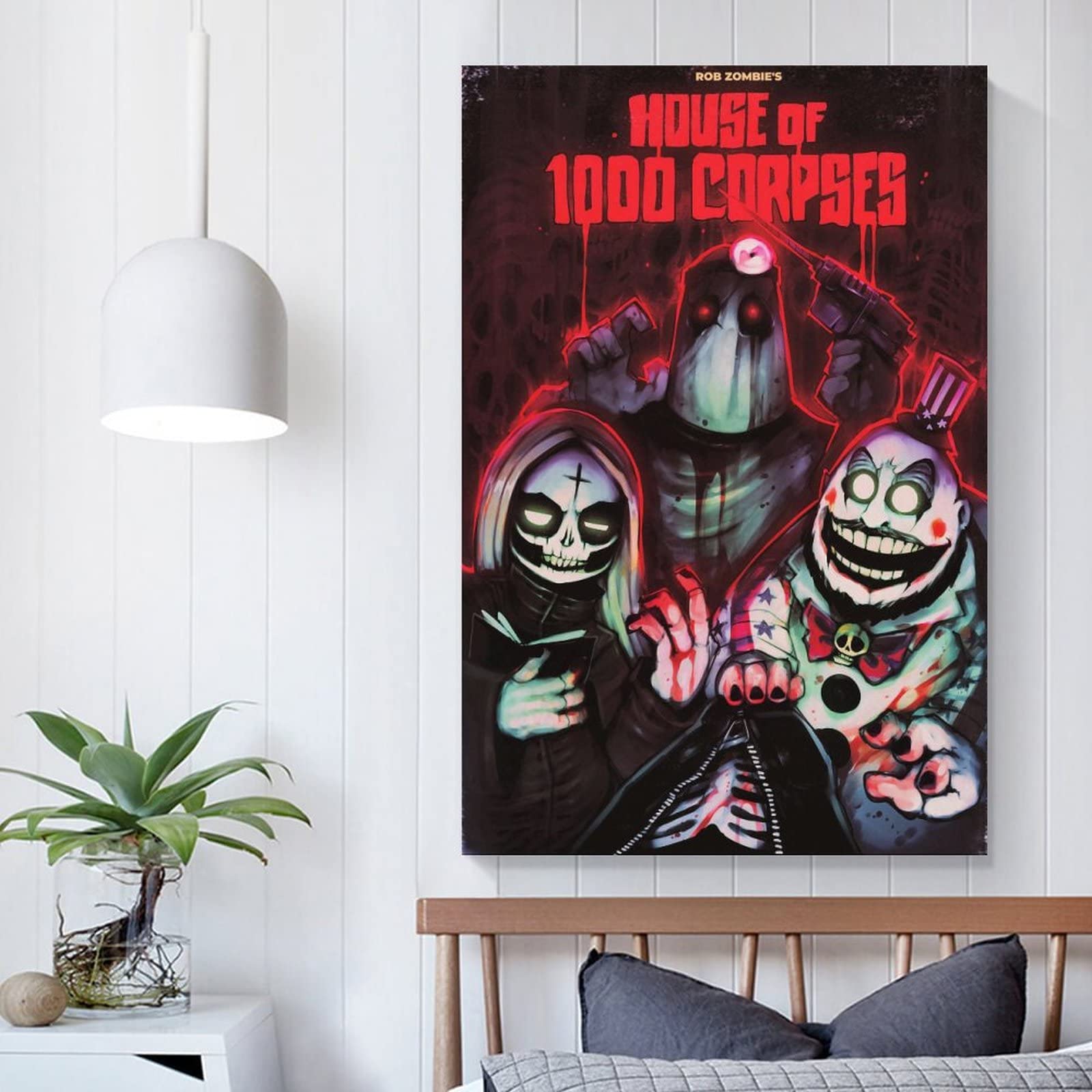 1600x1600 House of 1000 Corpses Poster Horror Movie Posters 20th Anniversary Wall Decorations for Bedroom (3 Canvas Painting Wall Art Poster for Bedroom Living Room Decor24x36inch(60x90cm): Posters & Prints