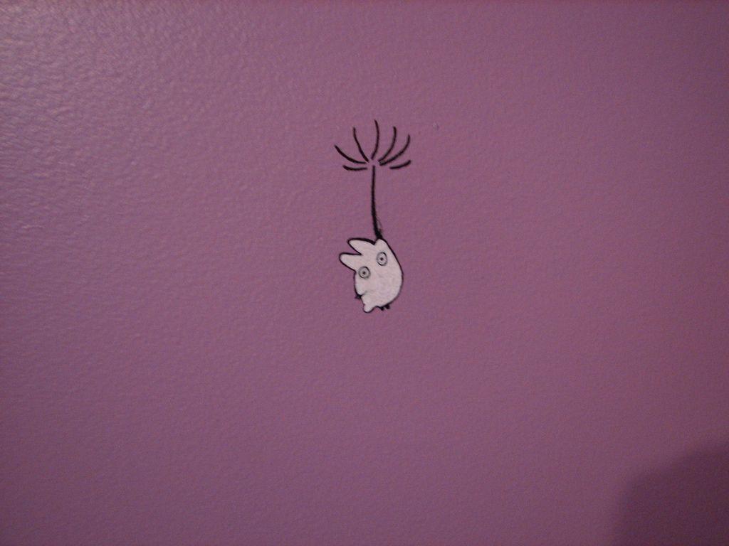 1024x768 chibi totoro. This little guy is floating away with a fluff