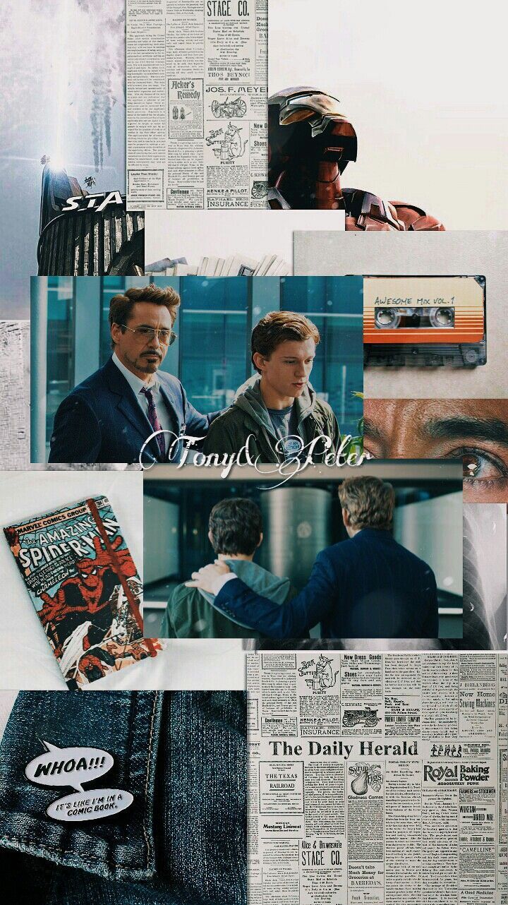 720x1282 Tony and Peter wallpaper. Tony stark wallpaper, Avengers image, Marvel funny