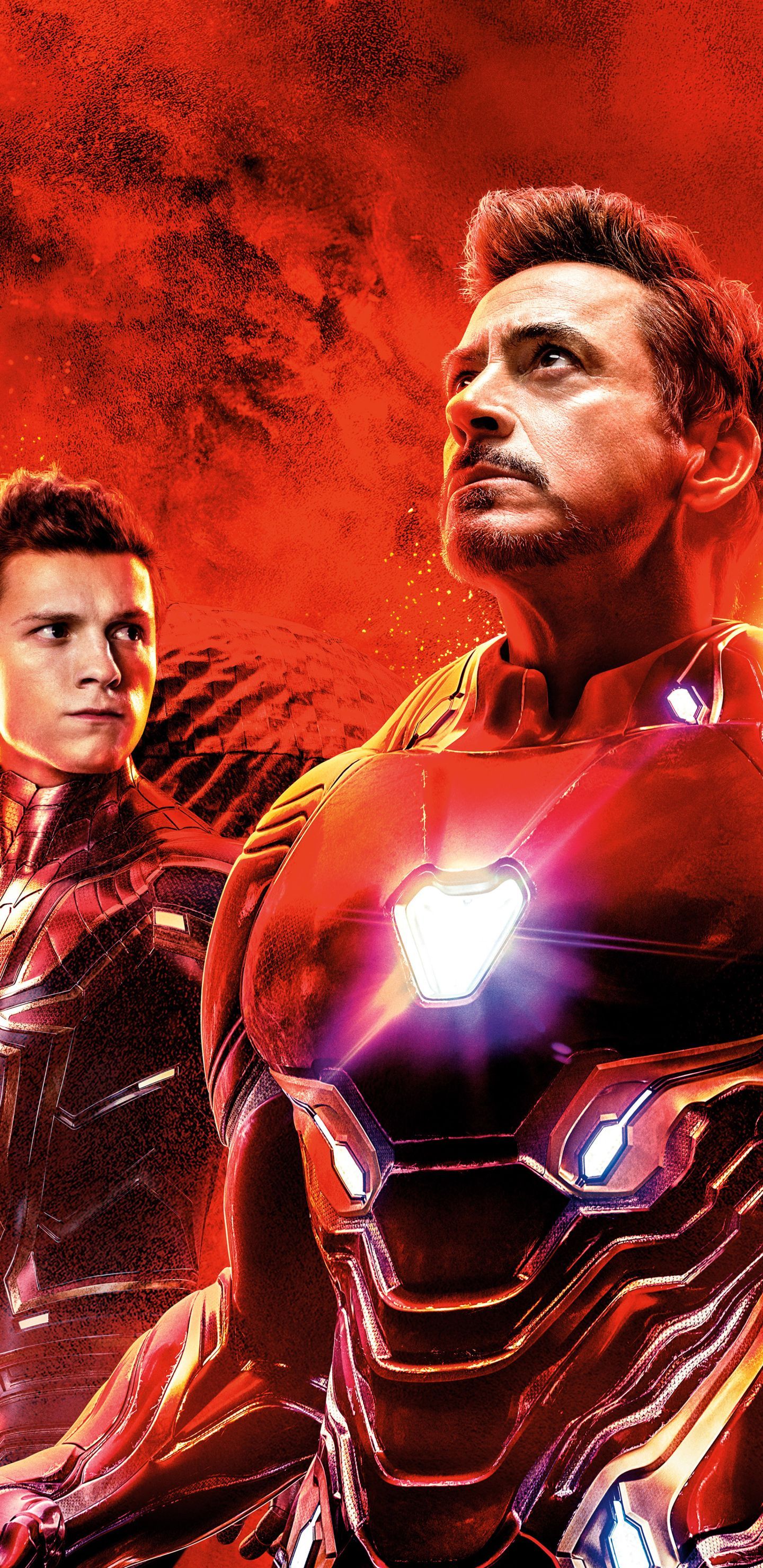 1440x2960 HD desktop wallpaper: Spider Man, Iron Man, Avengers, Robert Downey Jr, Movie, Peter Parker, The Avengers, Tom Holland, Avengers: Infinity War download free picture