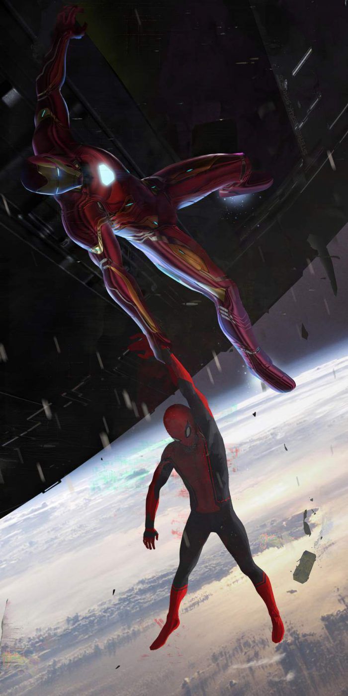 700x1400 Iron Man Saving Spider Man Wallpaper : iPhone Wallpaper. Iron man picture, Iron man spiderman, Marvel iron man