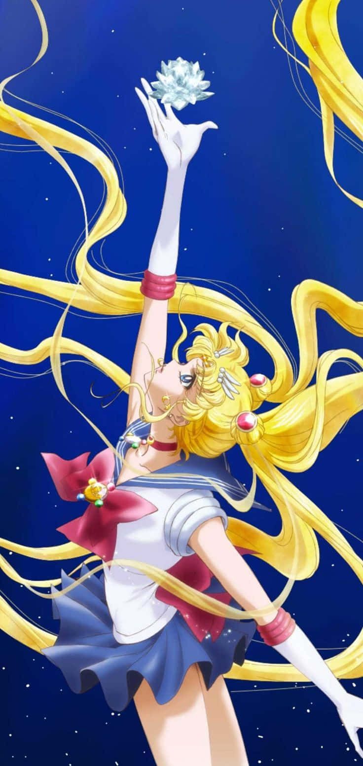 736x1553 Download Usagi Tsukino transforms into Sailor Moon!