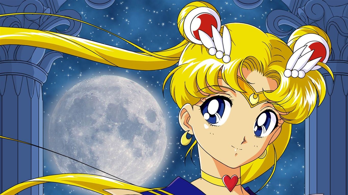 1366x768 Tsukino Usagi Sailor Moon Anime HD Wallpaper