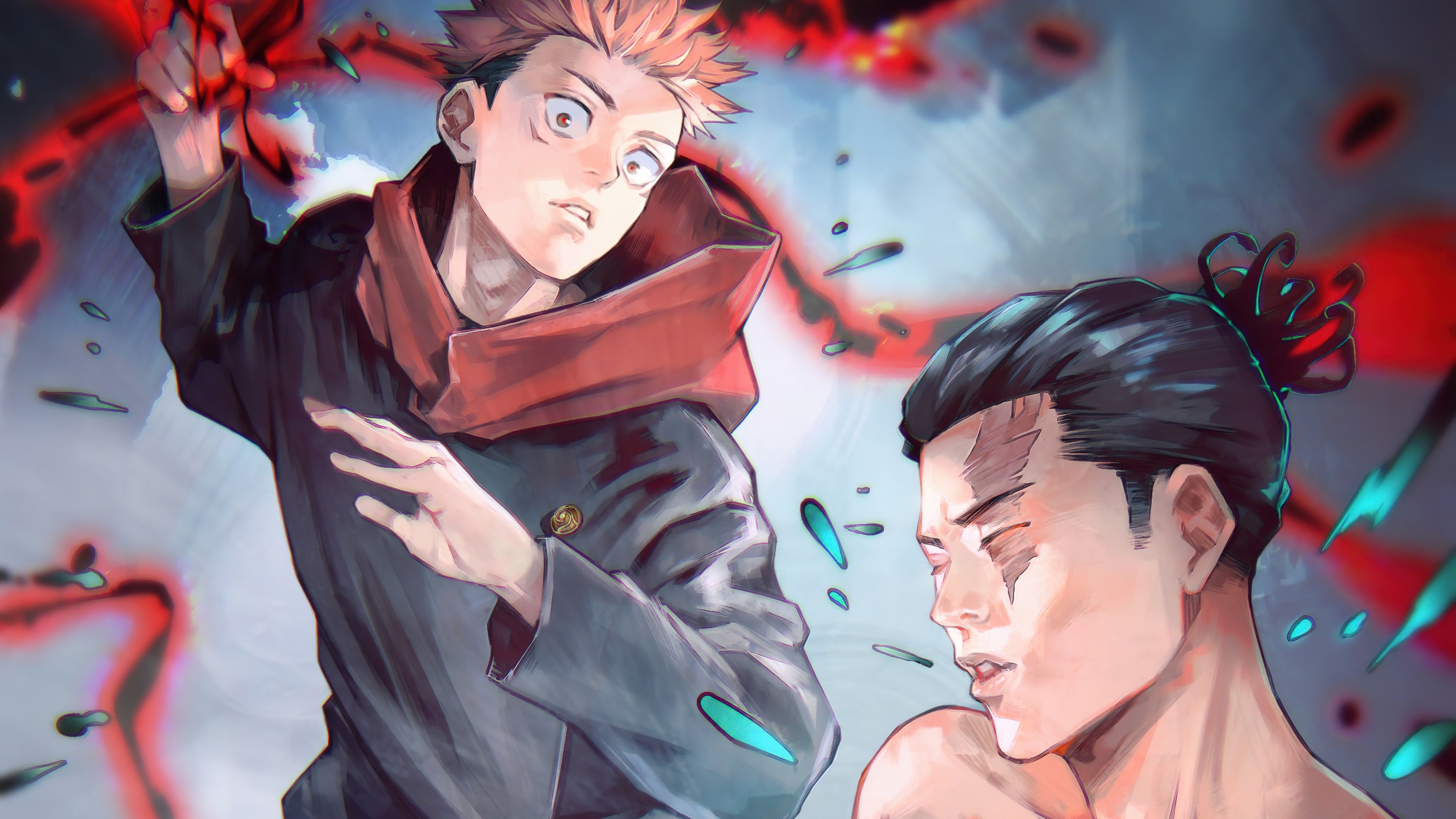 3840x2160 wallpaper, jujutsu kaisen, yuji itadori, aoi todo, 4k, HD Gallery HD Wallpaper
