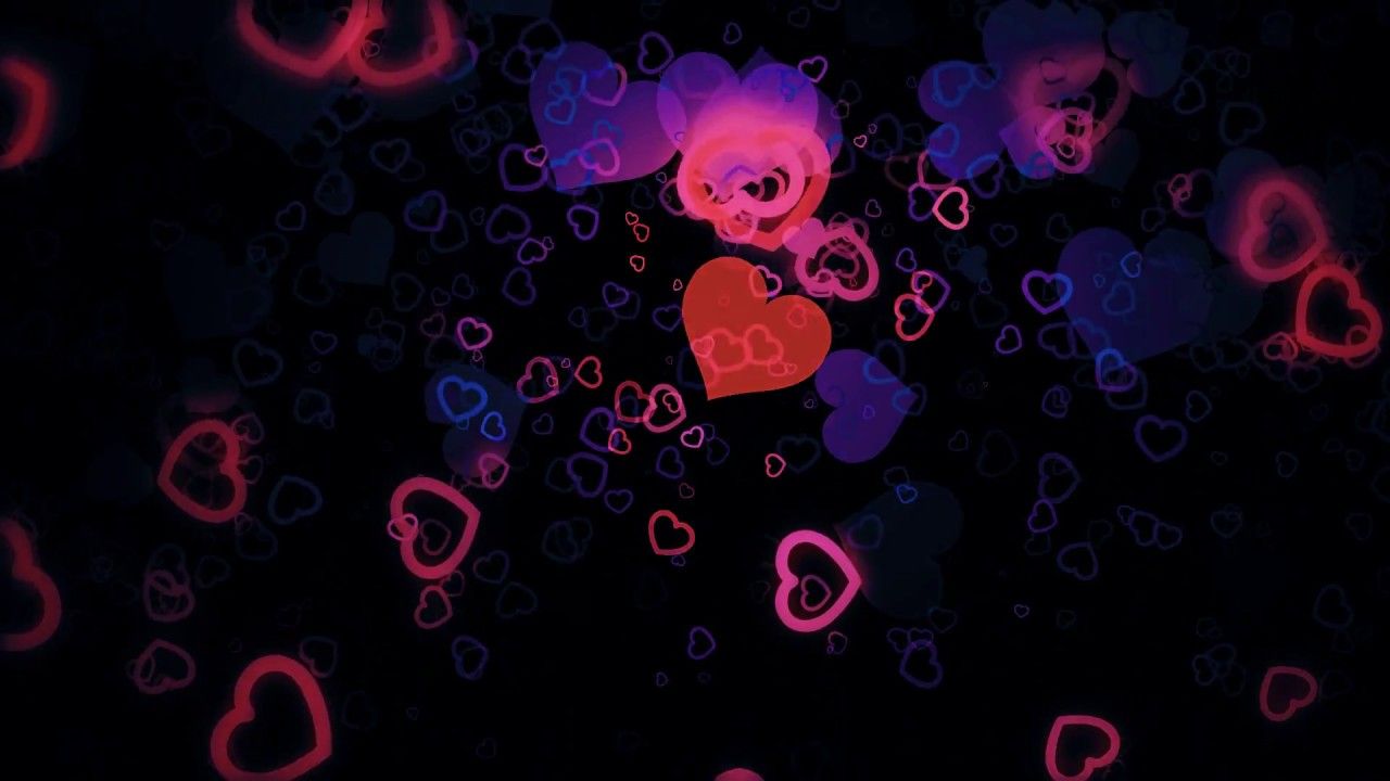 1280x720 Glowing Radium Heart.. Romantic Wedding Love Motion Animation Background. Animation background, Animation, Romantic wedding