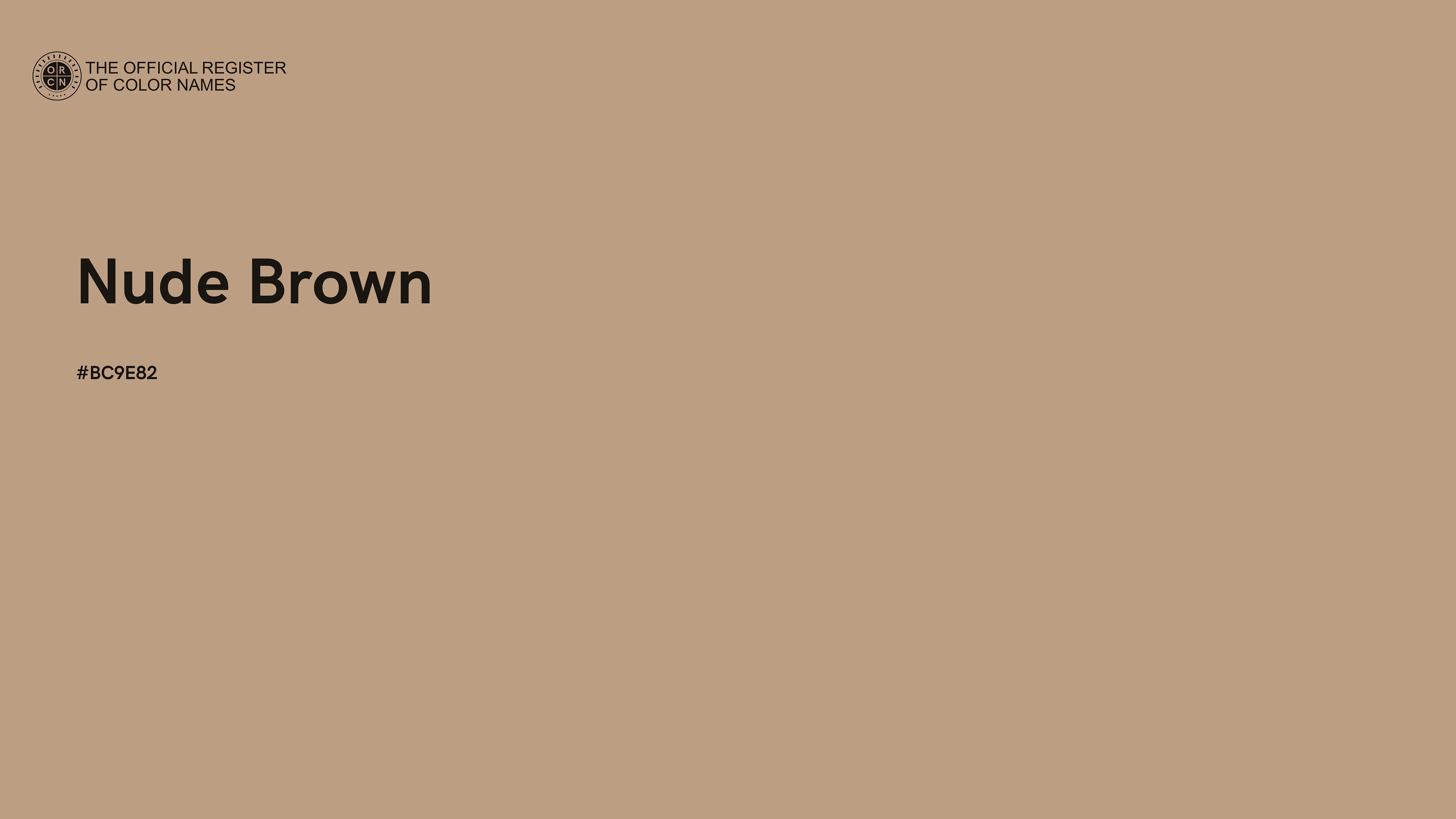 3840x2160 Nude Brown color - #BC9E82