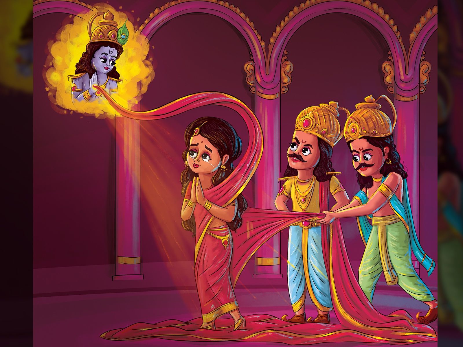1600x1200 Draupadi Vastraharan by artAmaze® on Dribbble