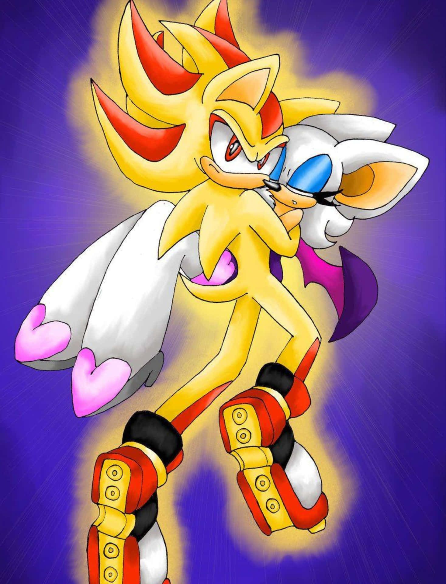 1467x1920 Download Rouge the Bat striking a confident pose Wallpaper