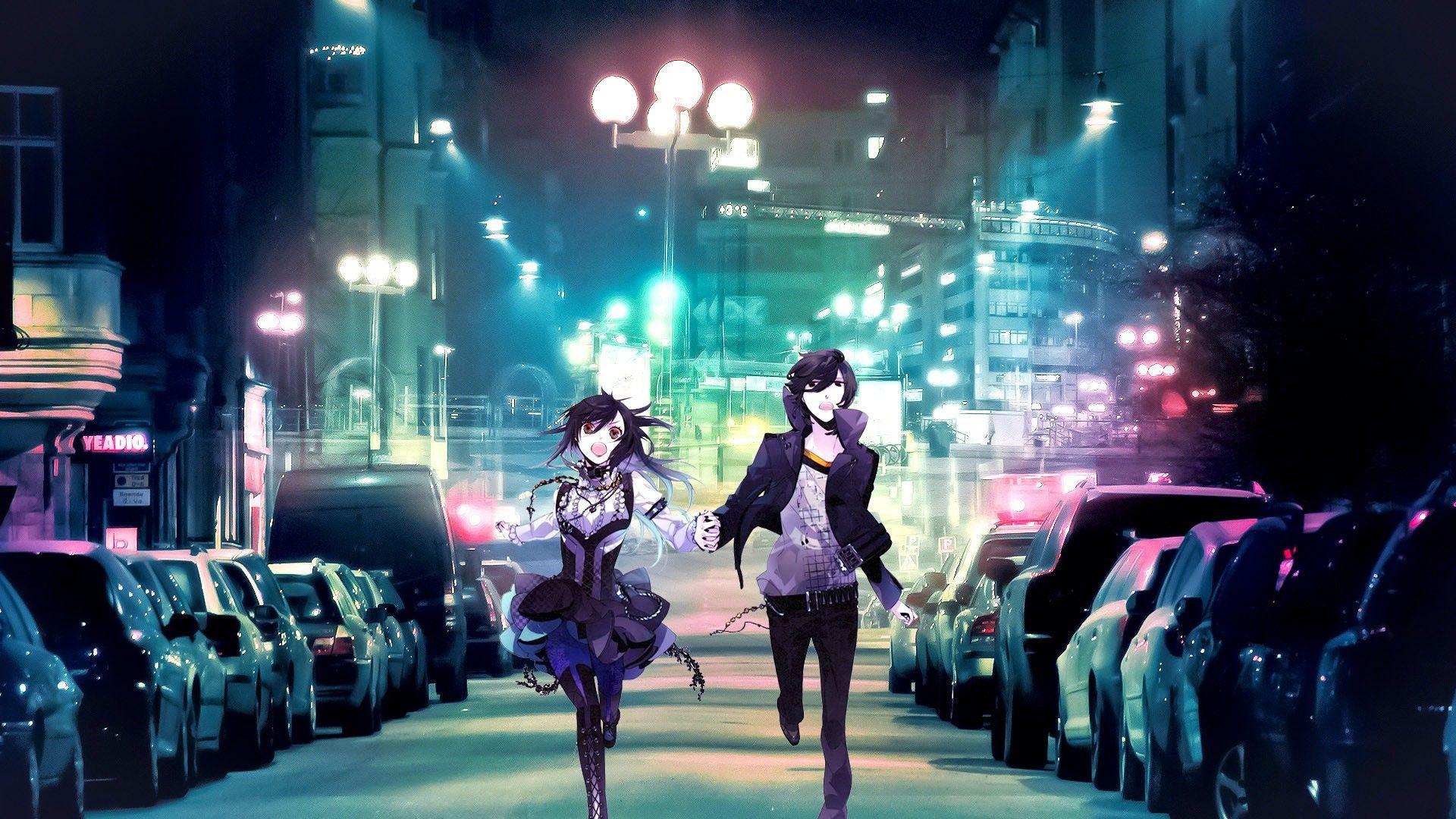 1920x1080 Anime Couple hình nền