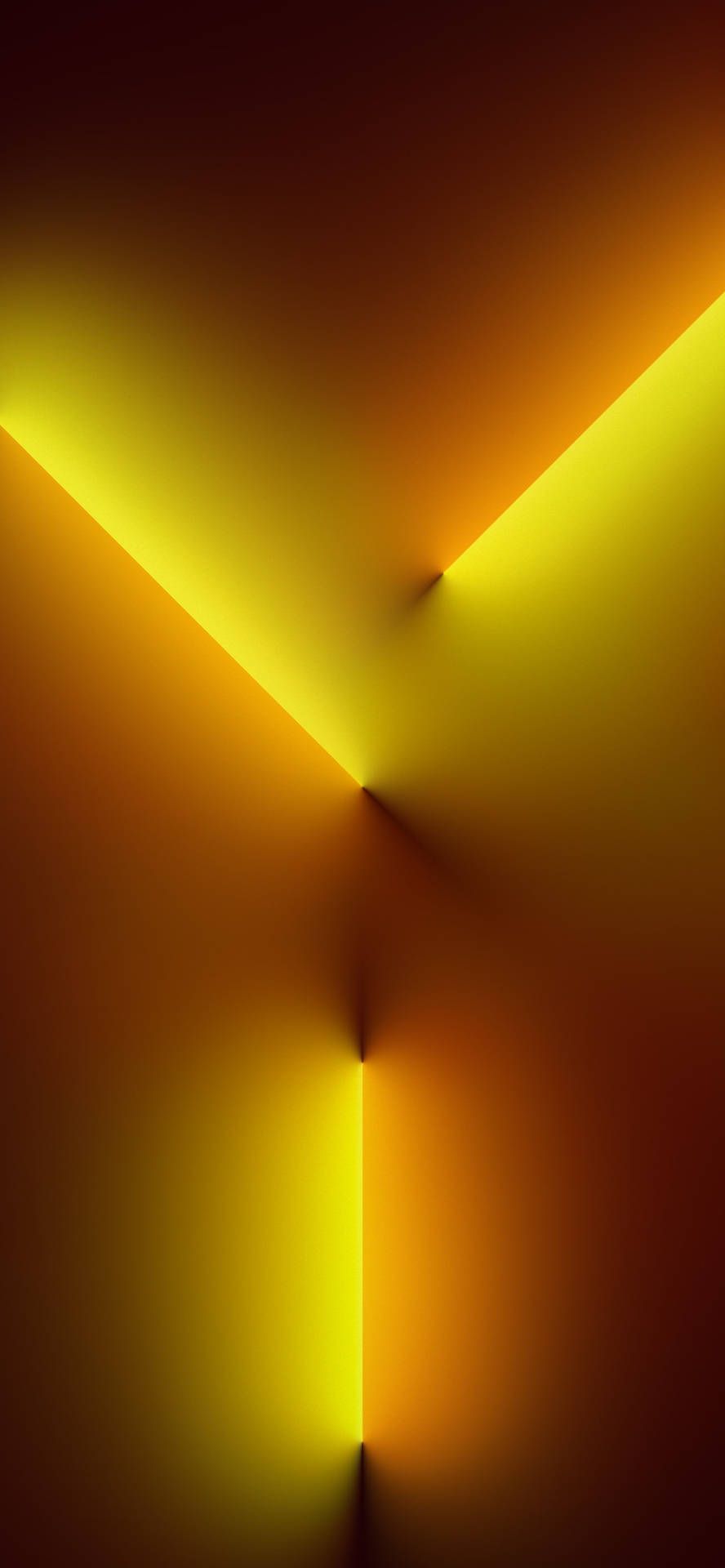 888x1920 Download iPhone 13 Yellow Light Beam Wallpaper