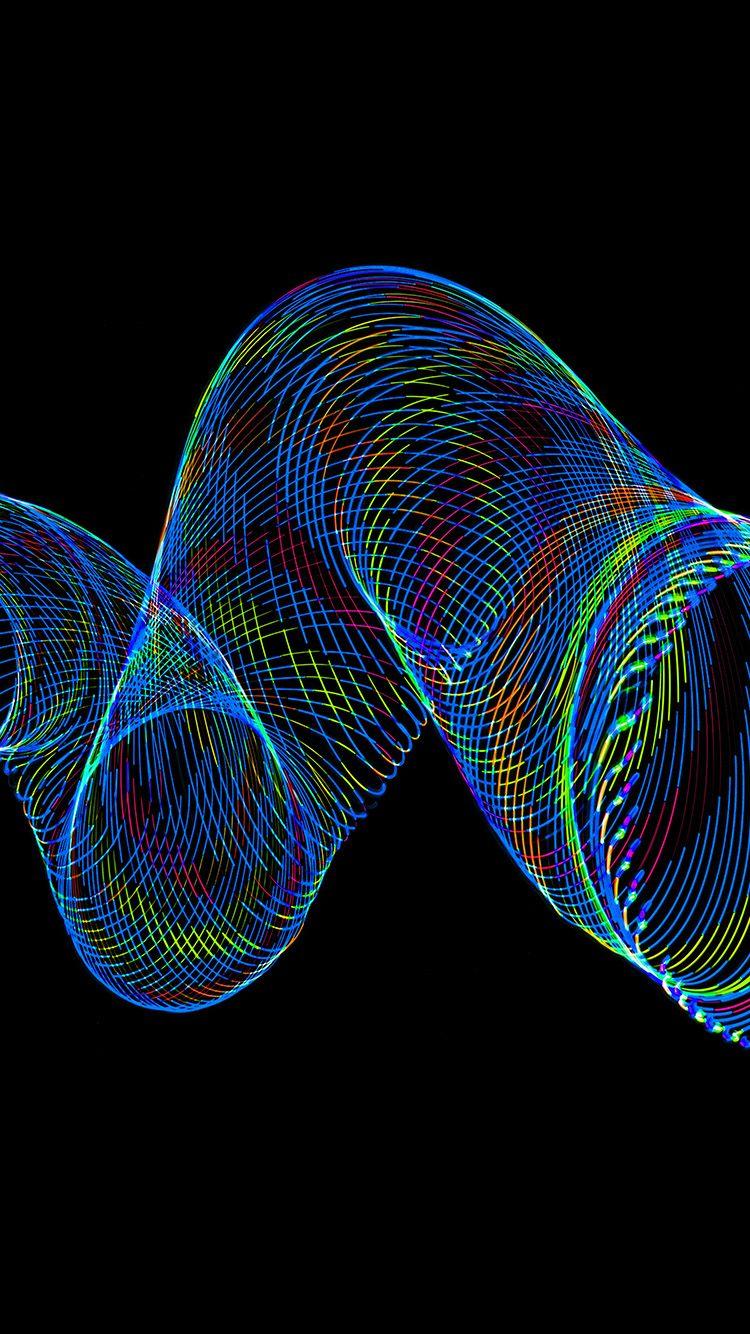 750x1334 iPhone wallpaper. art pattern blue dark rainbow