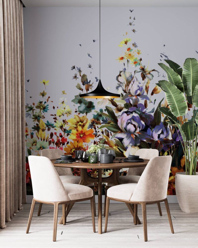 800x1000 Pastel or Oil Painting Flowers Wall Mural