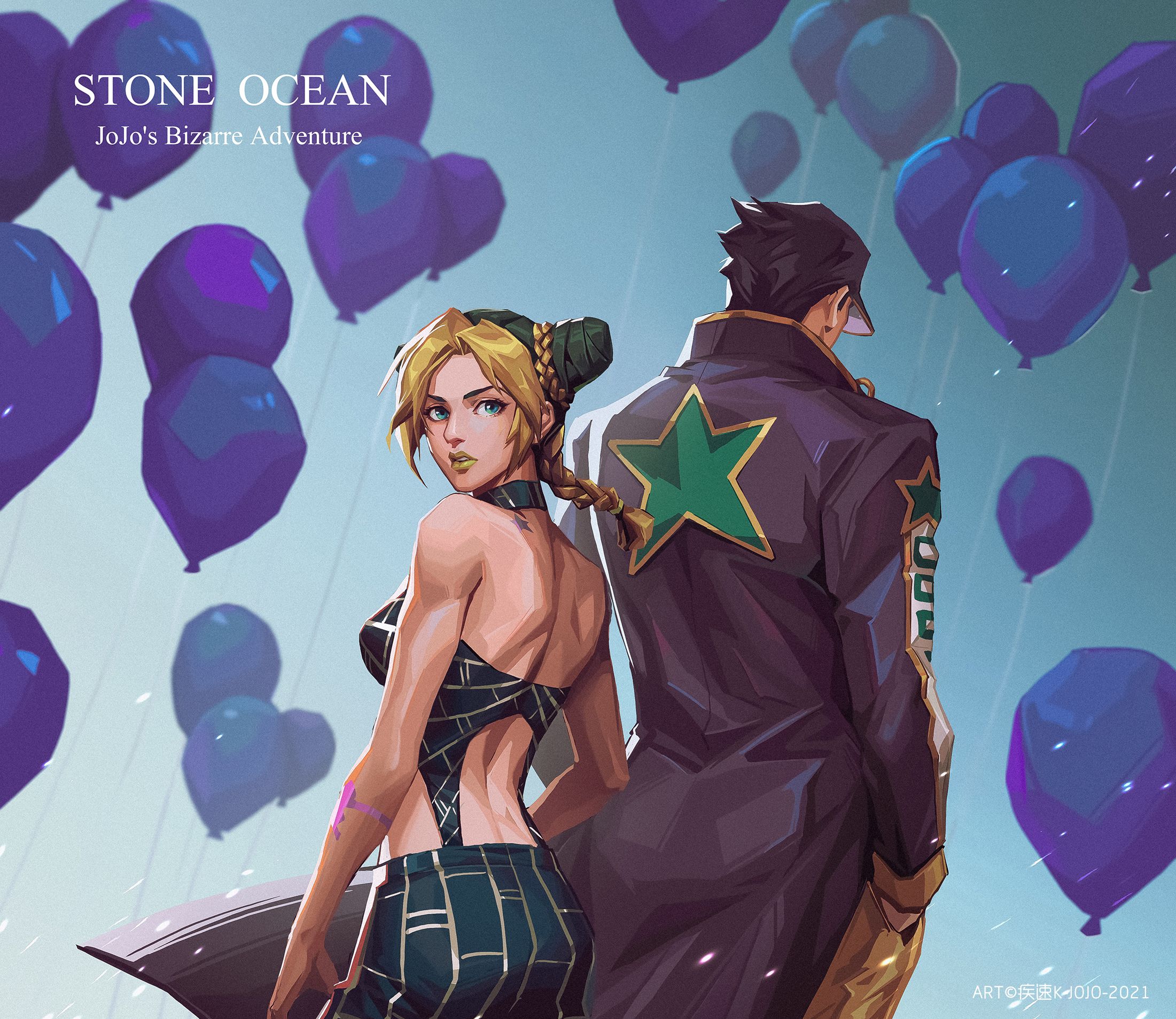 2201x1907 Stone Ocean (Jojo's Bizarre Adventure) HD Wallpaper and Background