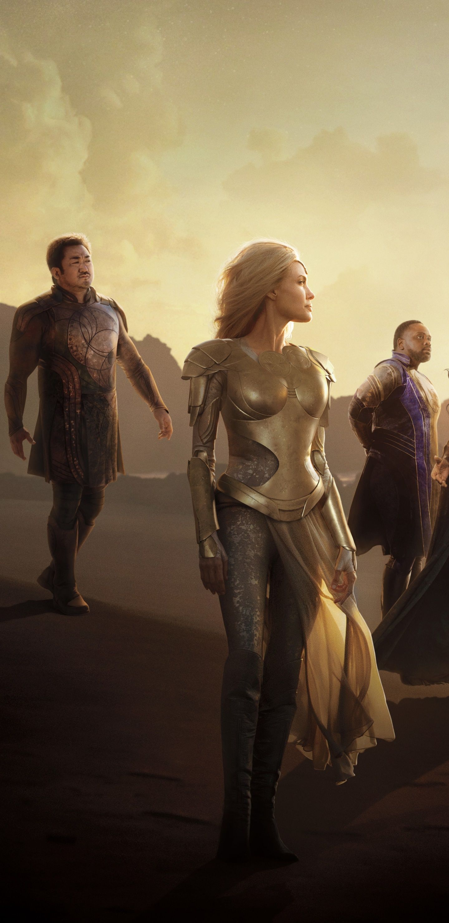 1440x2960 Wallpaper / Movie Eternals Phone Wallpaper, Phastos (Marvel Comics), Gilgamesh (Marvel Comics), Brian Tyree Henry, Angelina Jolie, Ma Dong Seok, 1440x2960 Free Download