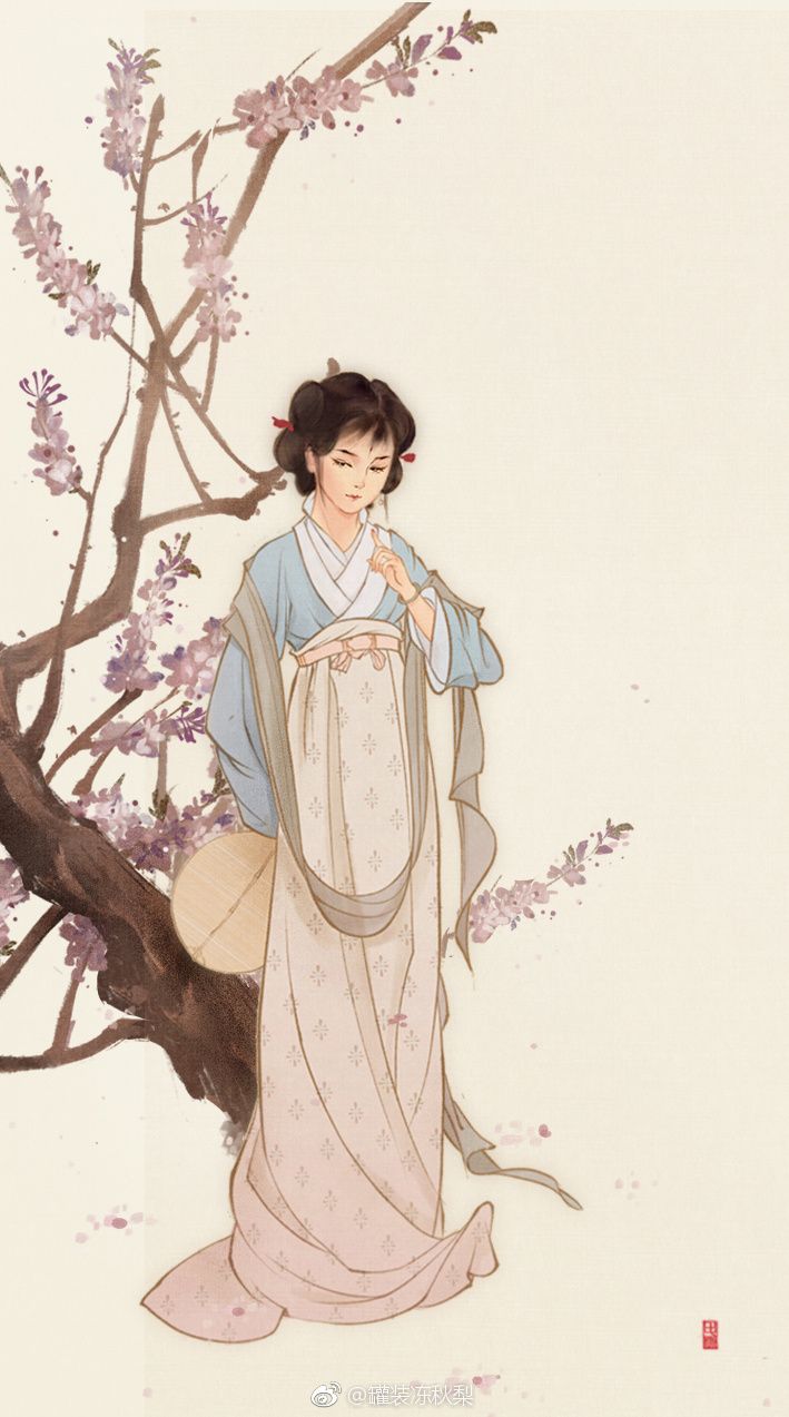 709x1273 汉服Hanfu. Illustration, Cat art, Wallpaper iphone cute